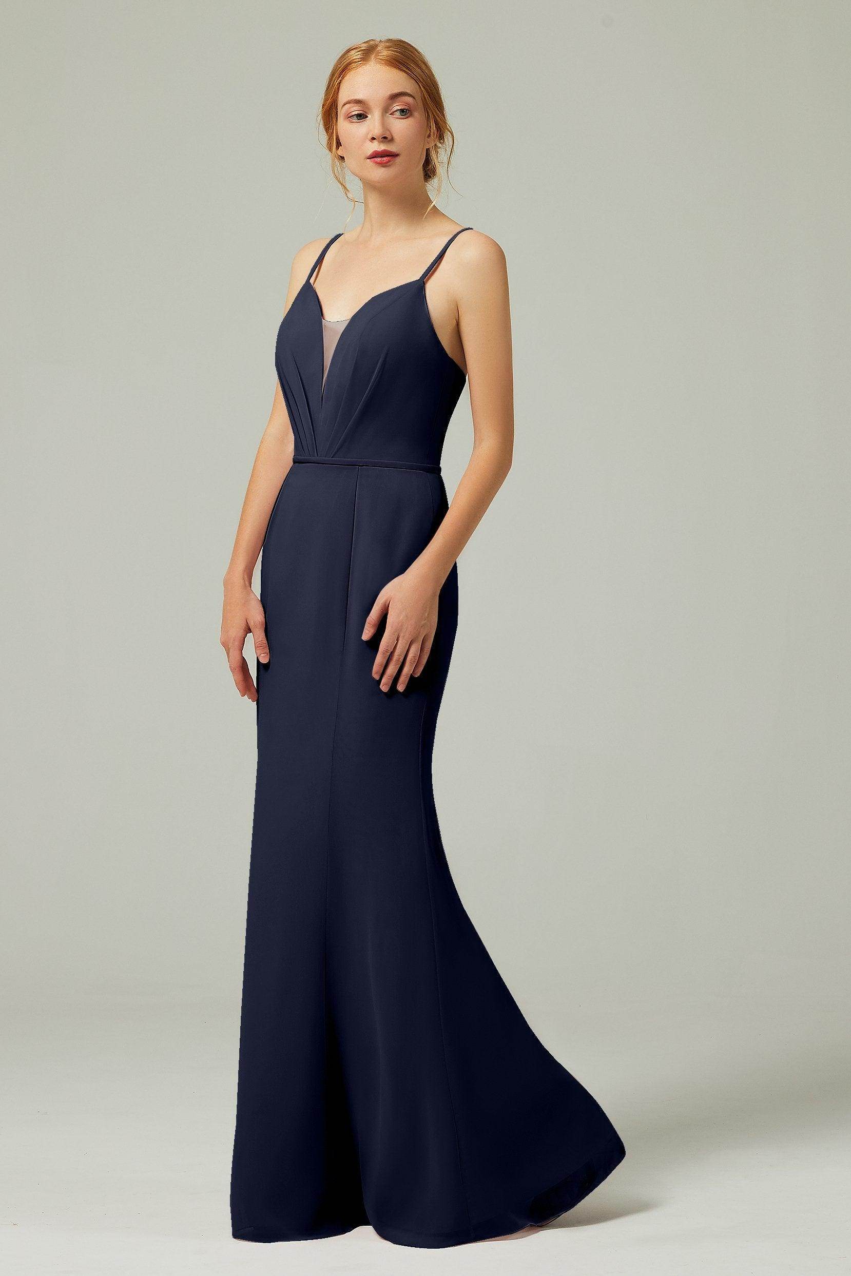 Trumpet-Mermaid Floor Length Chiffon Bridesmaid Dress CB0319