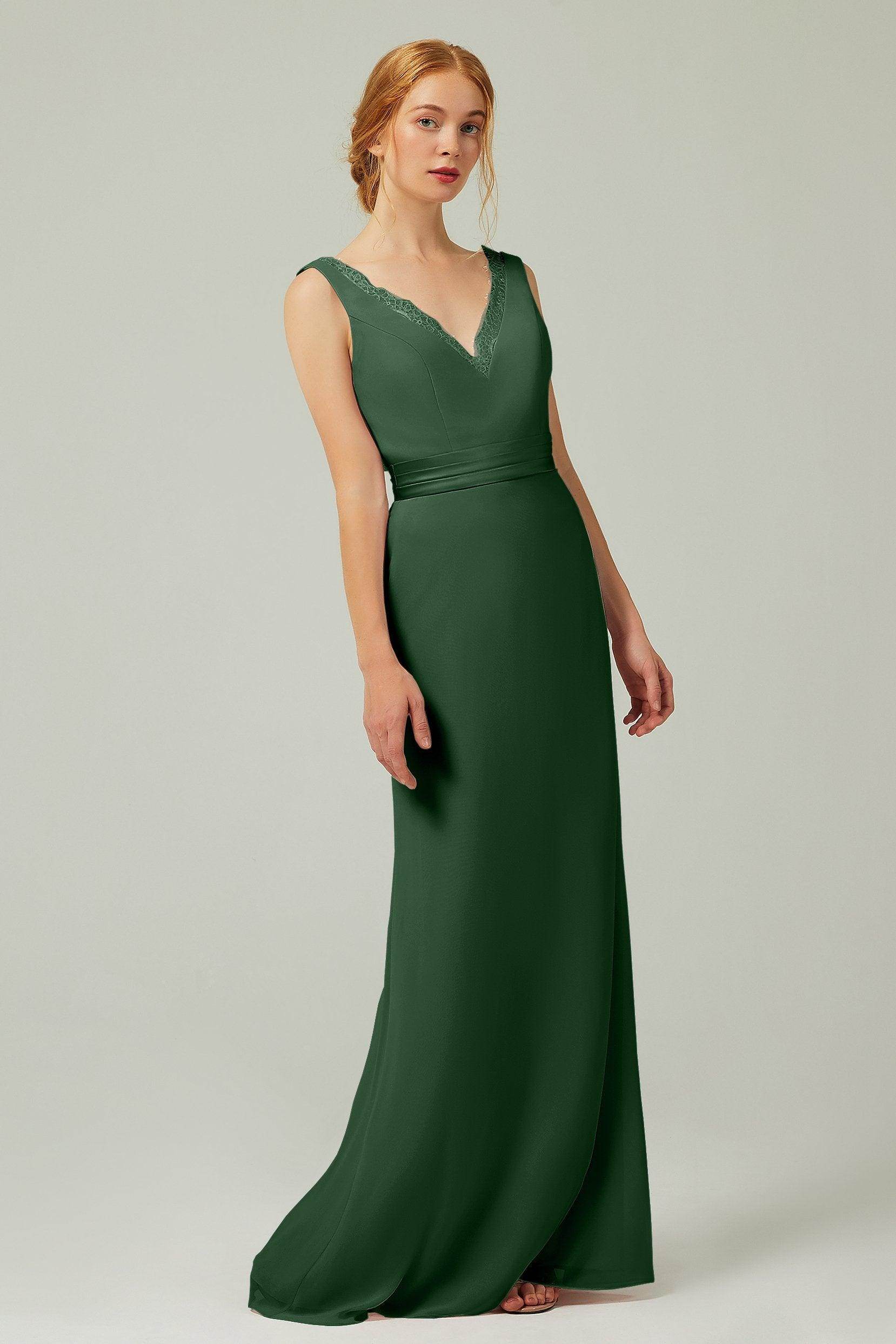 Sheath-Column Floor Length Chiffon Bridesmaid Dress CB0320