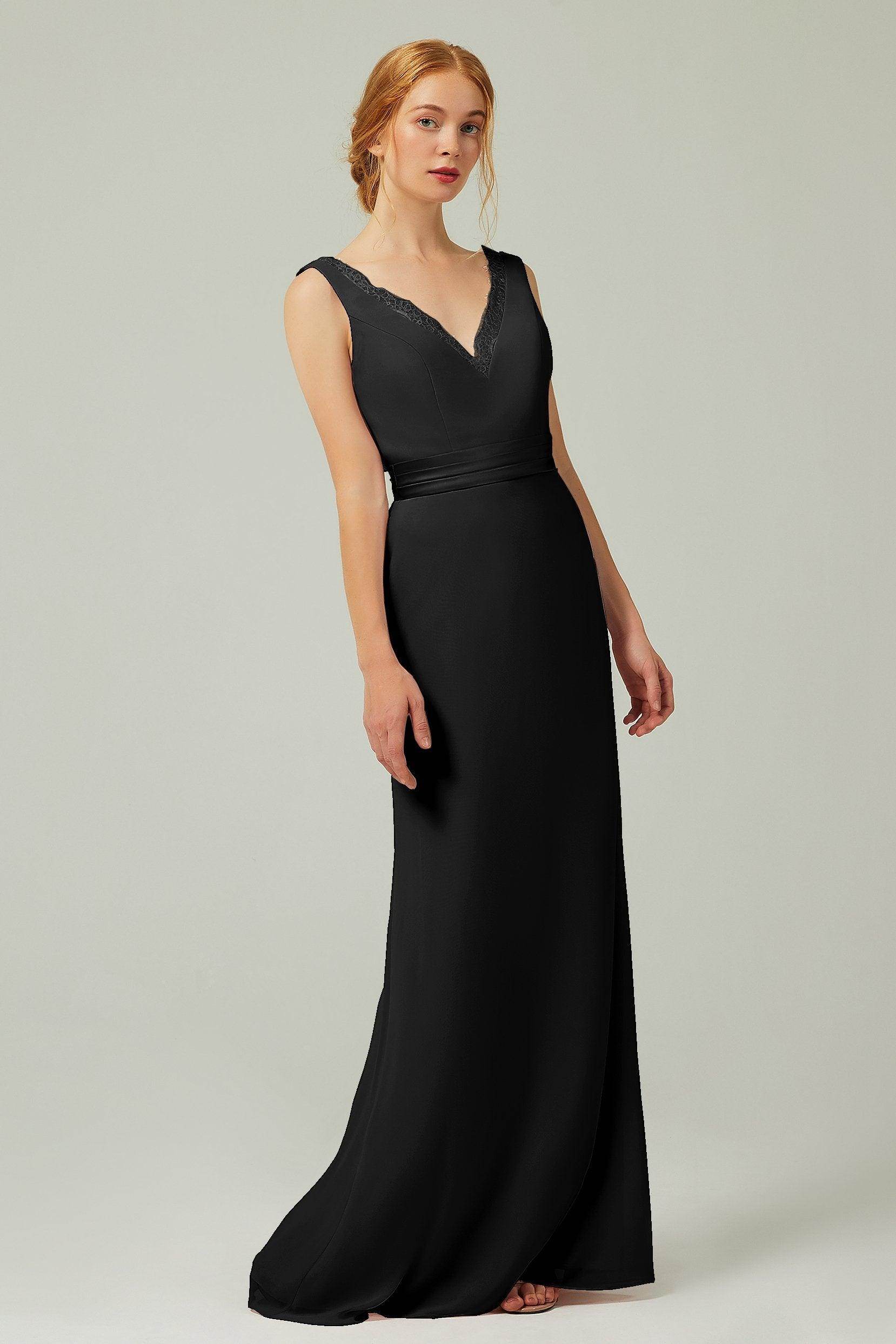 Sheath-Column Floor Length Chiffon Bridesmaid Dress CB0320