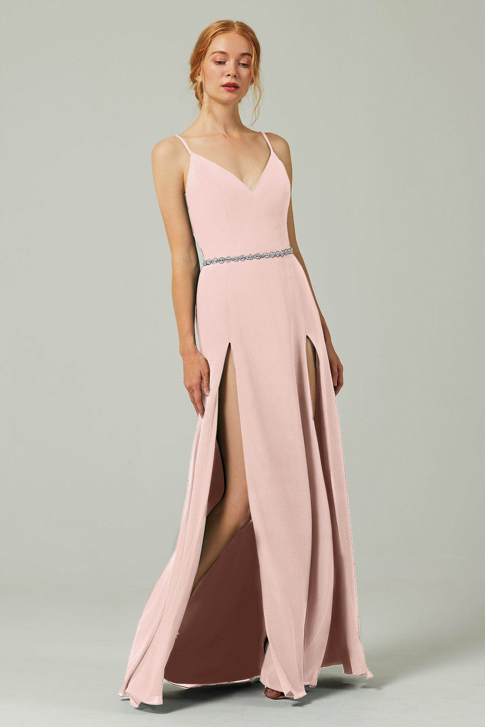 A-Line Floor Length Chiffon Bridesmaid Dress CB0321