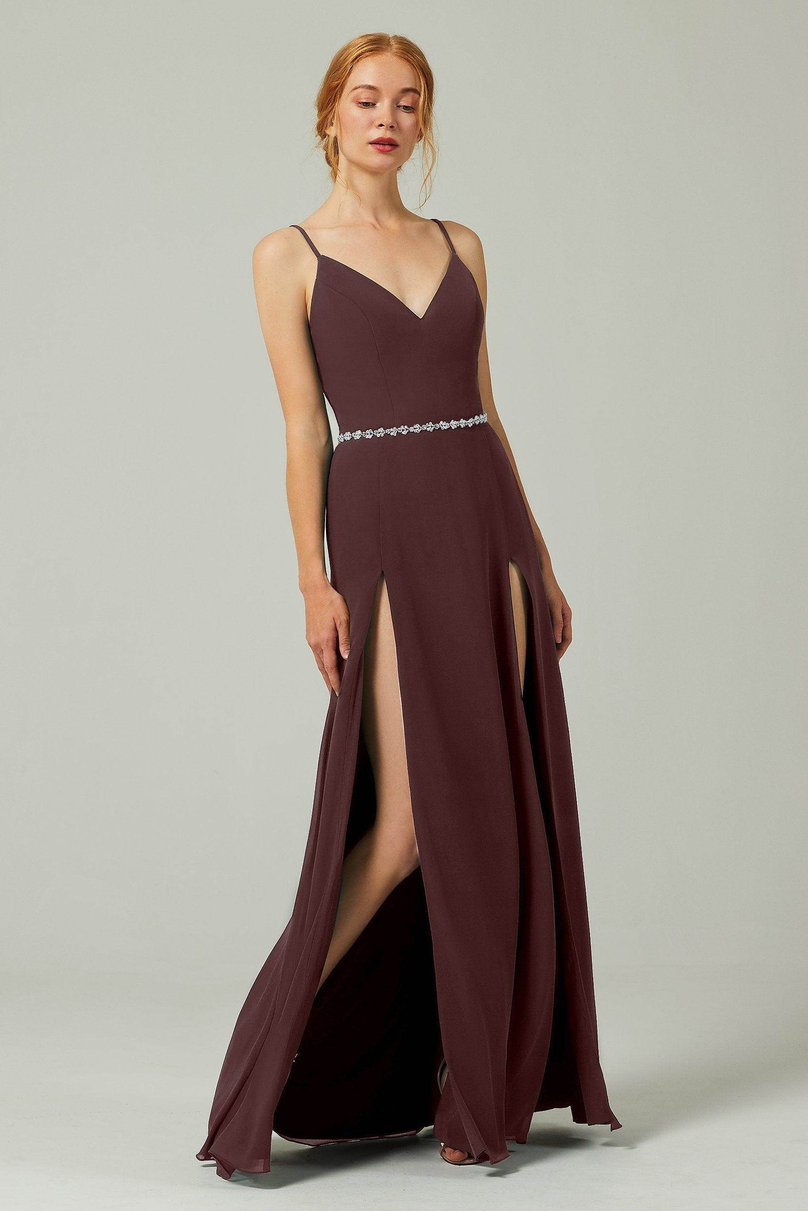 A-Line Floor Length Chiffon Bridesmaid Dress CB0321