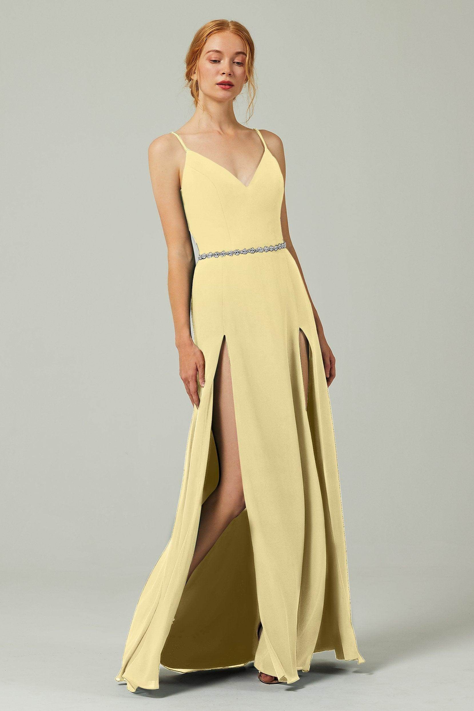 A-Line Floor Length Chiffon Bridesmaid Dress CB0321