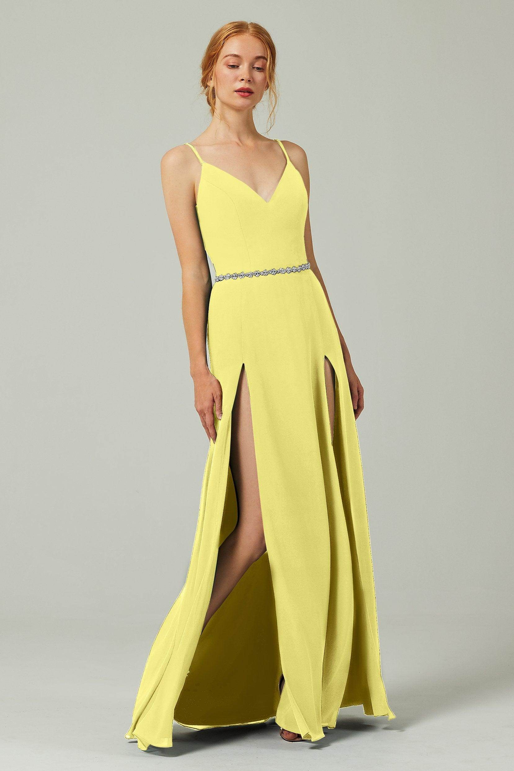 A-Line Floor Length Chiffon Bridesmaid Dress CB0321