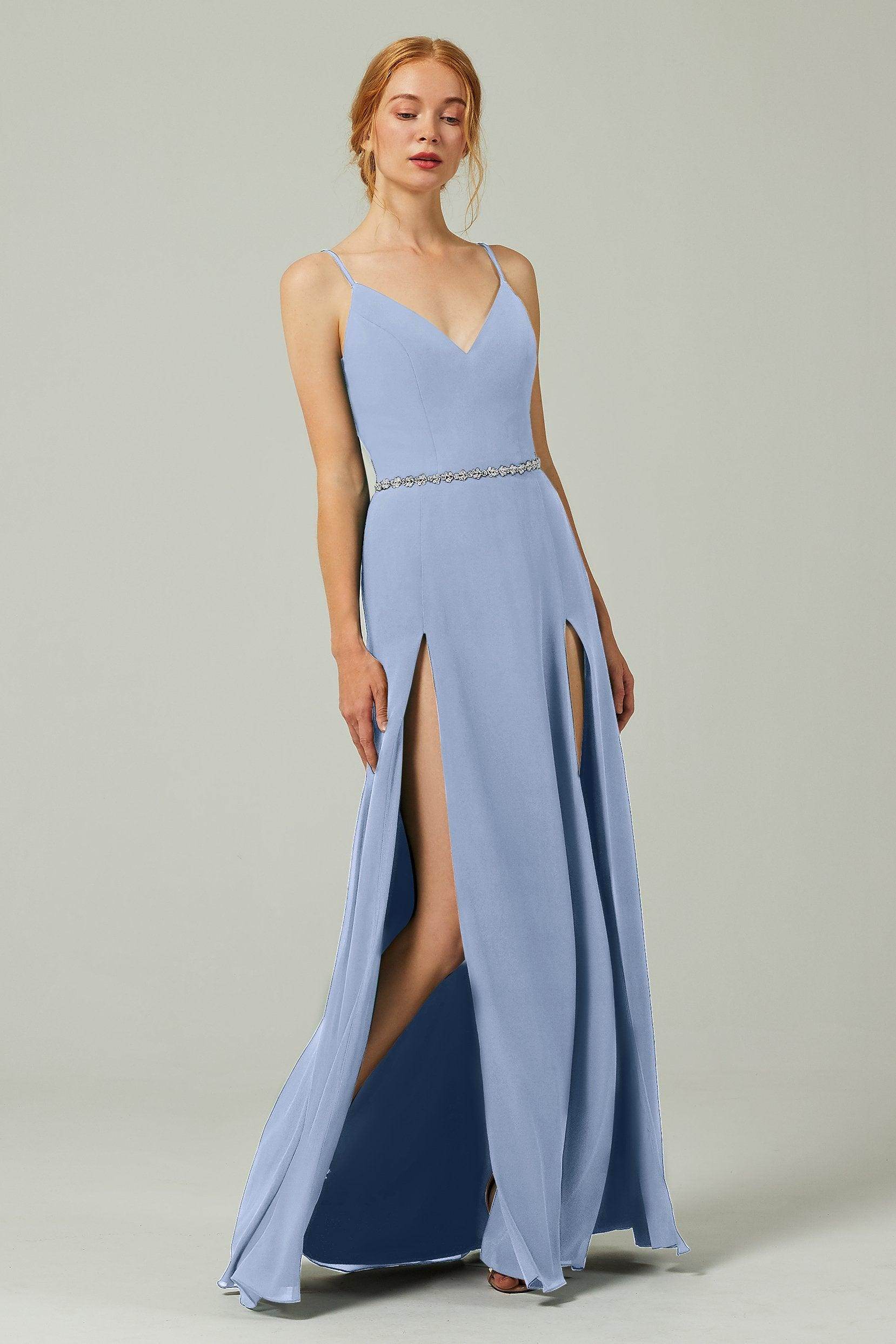 A-Line Floor Length Chiffon Bridesmaid Dress CB0321