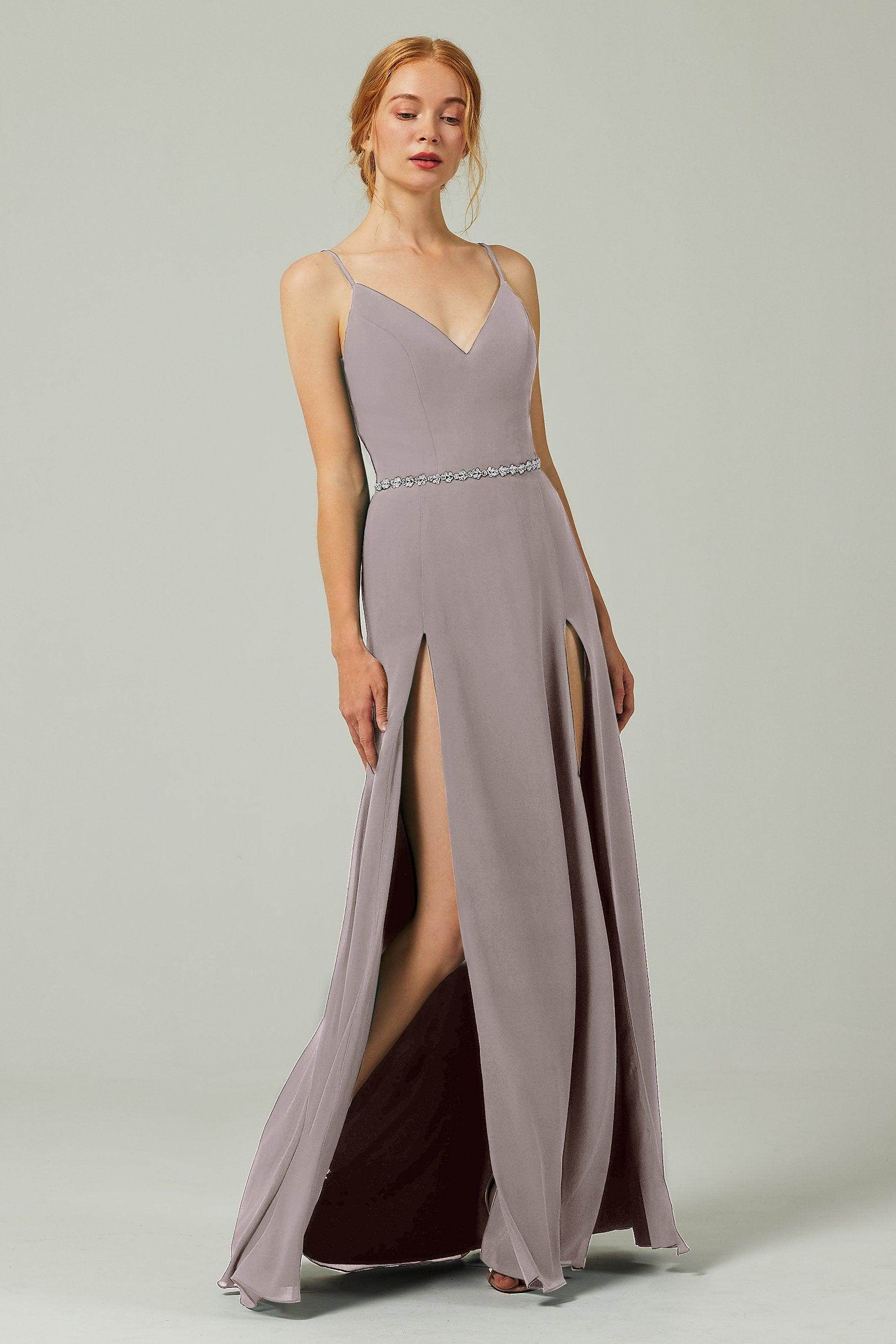 A-Line Floor Length Chiffon Bridesmaid Dress CB0321
