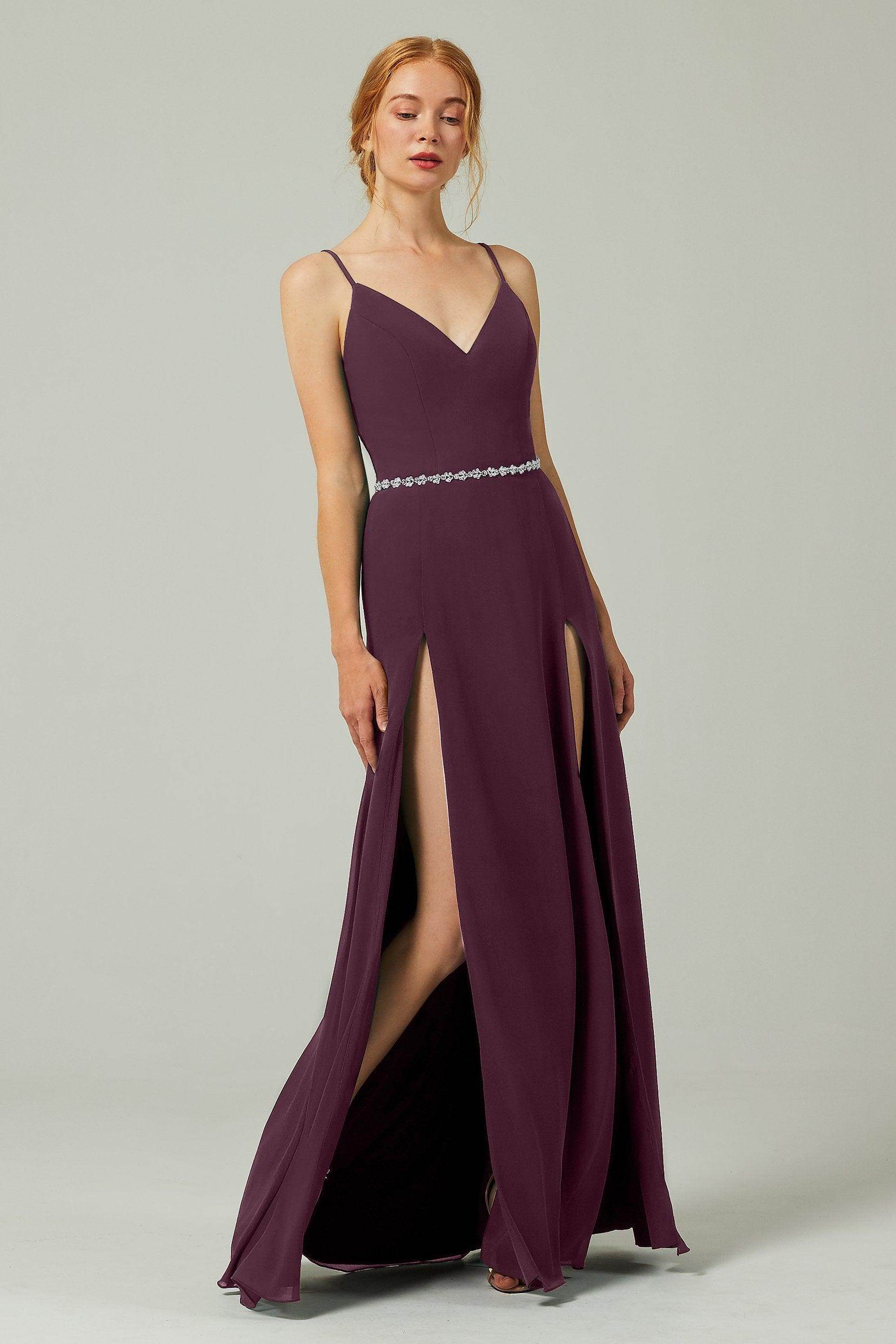 A-Line Floor Length Chiffon Bridesmaid Dress CB0321
