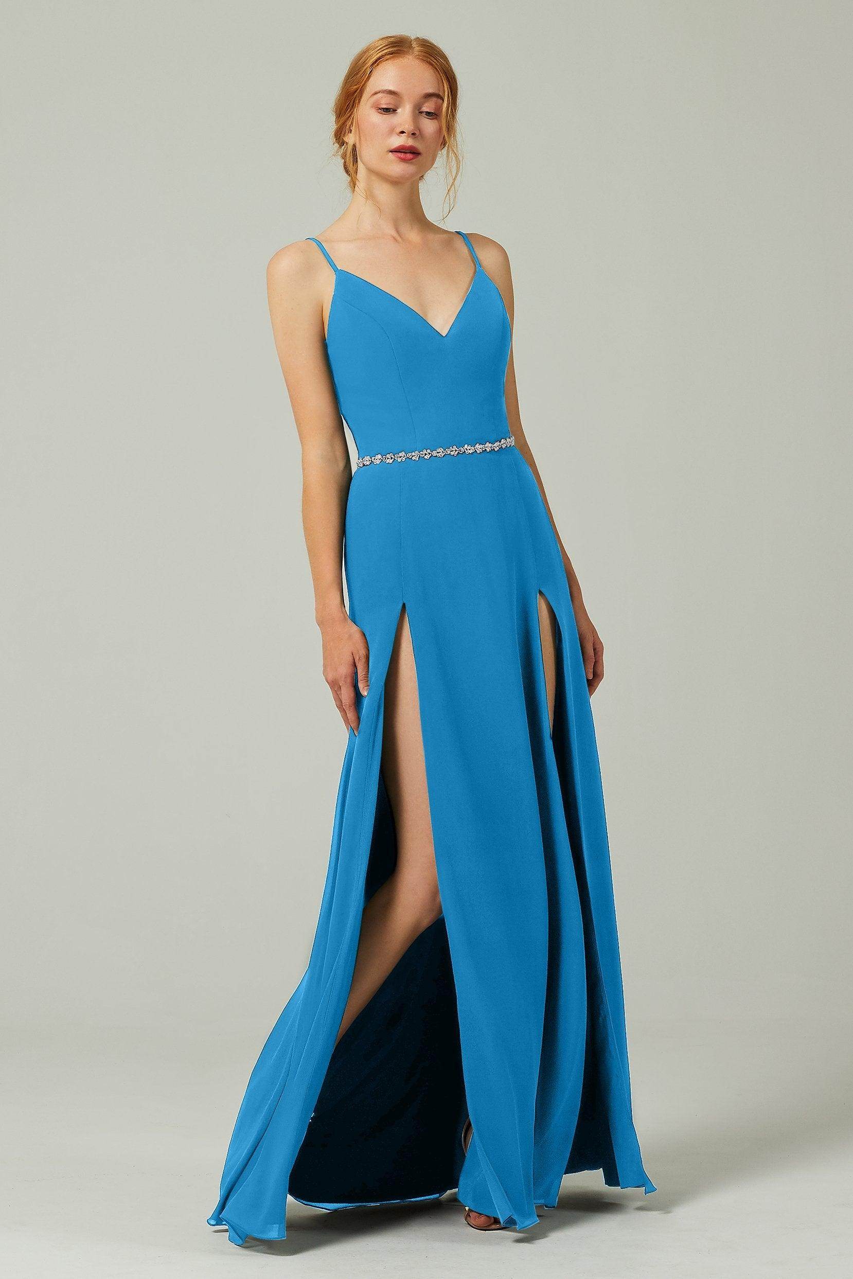 A-Line Floor Length Chiffon Bridesmaid Dress CB0321