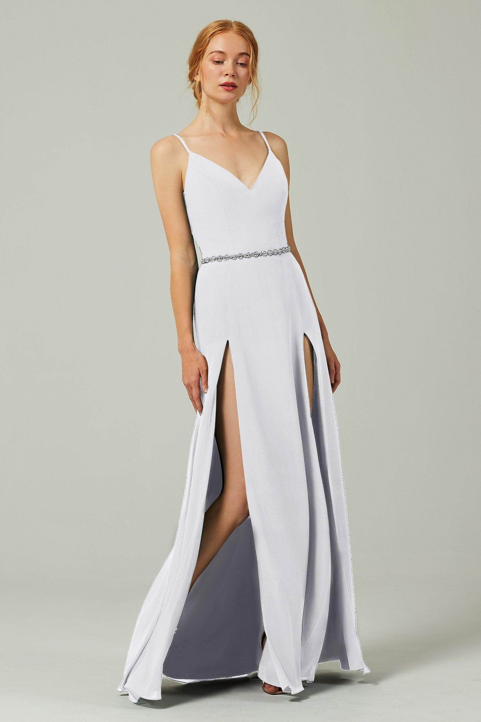 A-Line Floor Length Chiffon Bridesmaid Dress CB0321