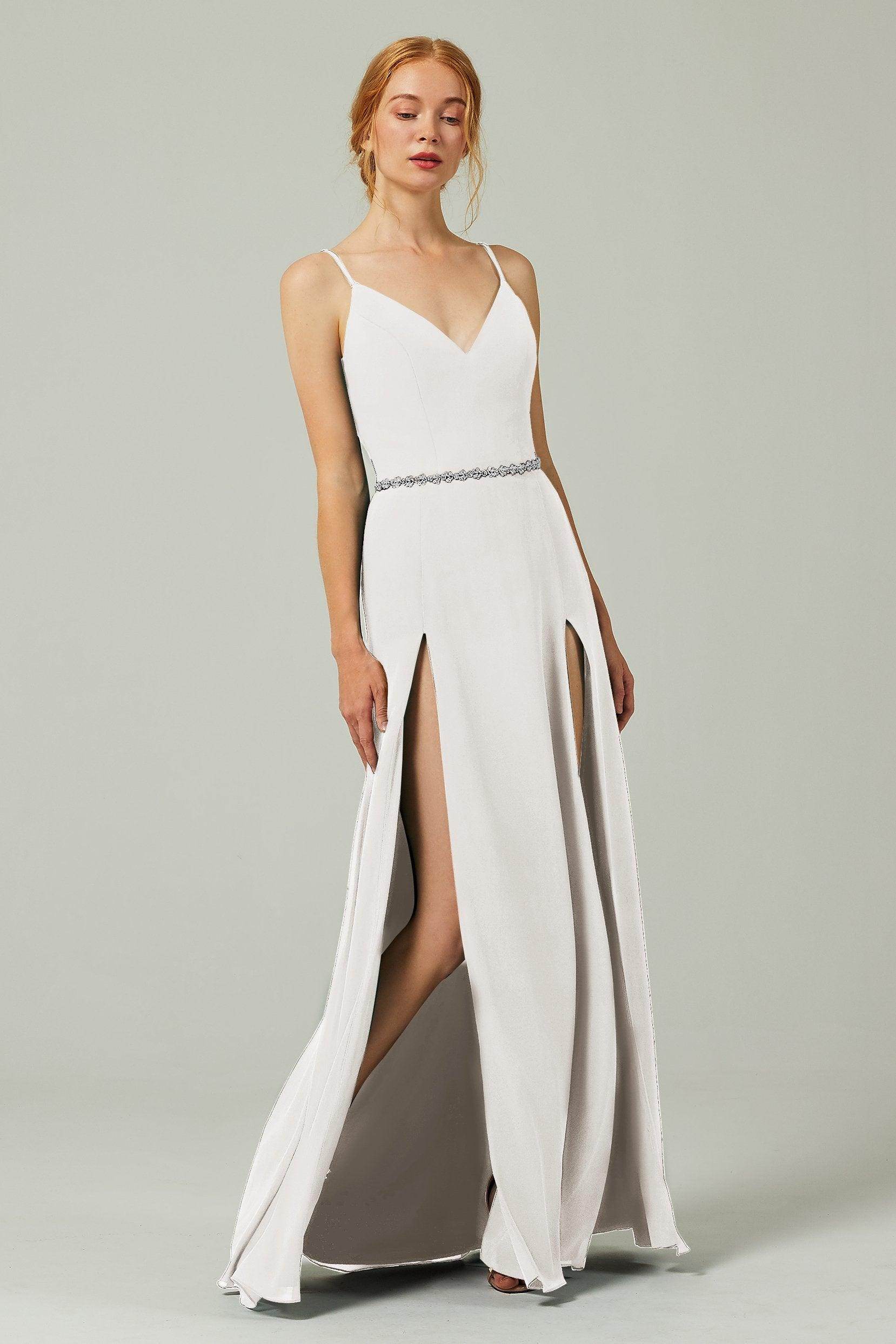 A-Line Floor Length Chiffon Bridesmaid Dress CB0321