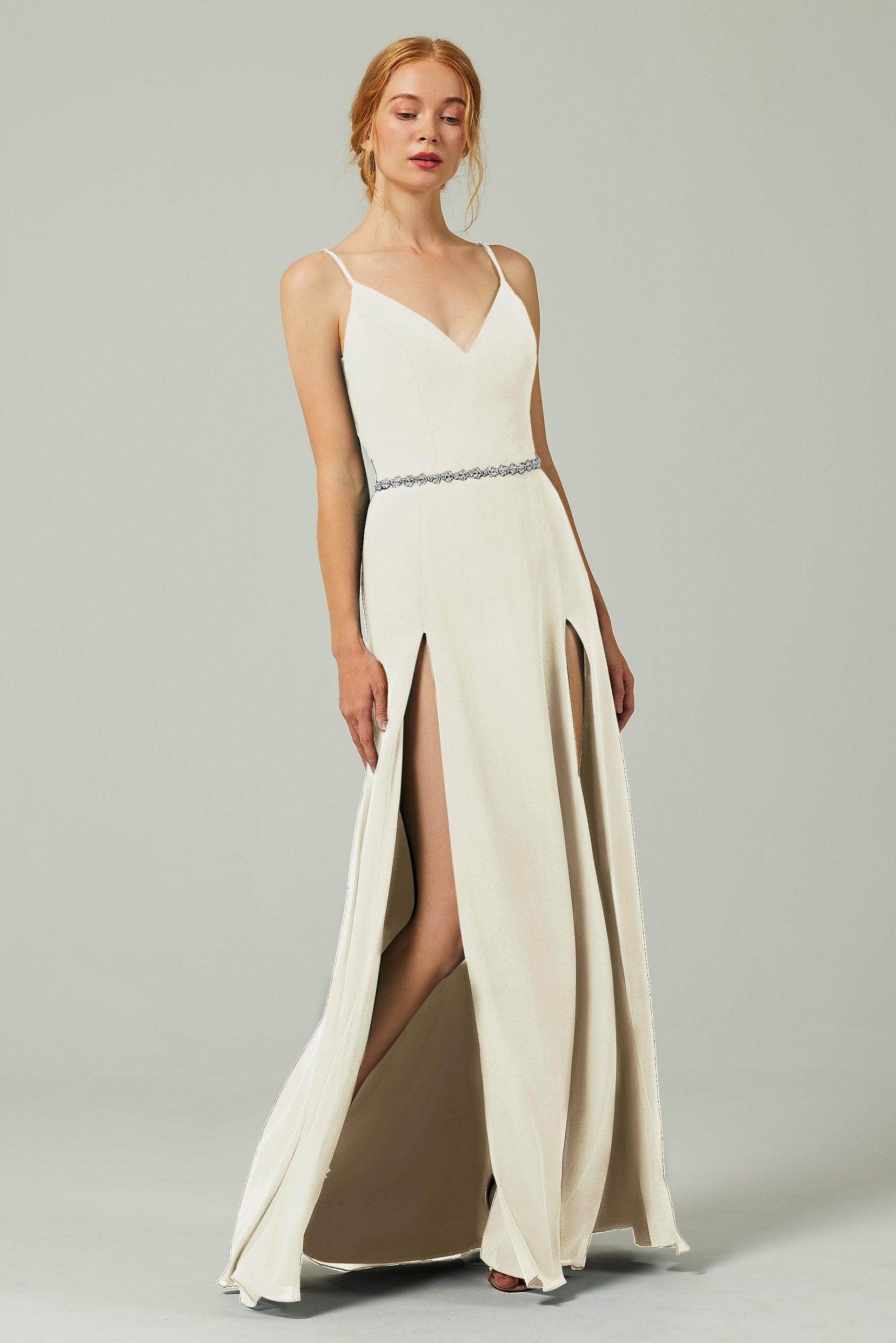 A-Line Floor Length Chiffon Bridesmaid Dress CB0321