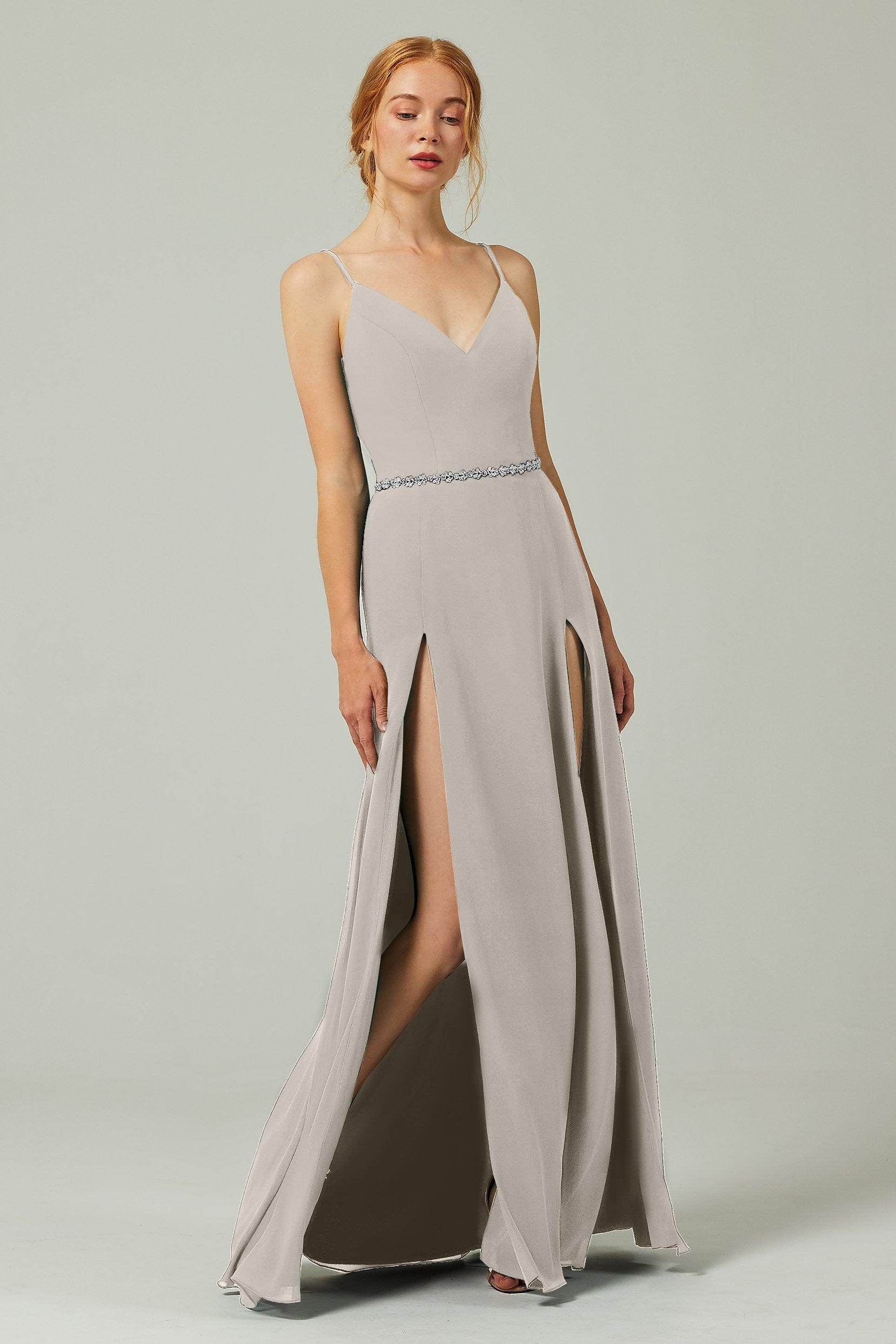 A-Line Floor Length Chiffon Bridesmaid Dress CB0321