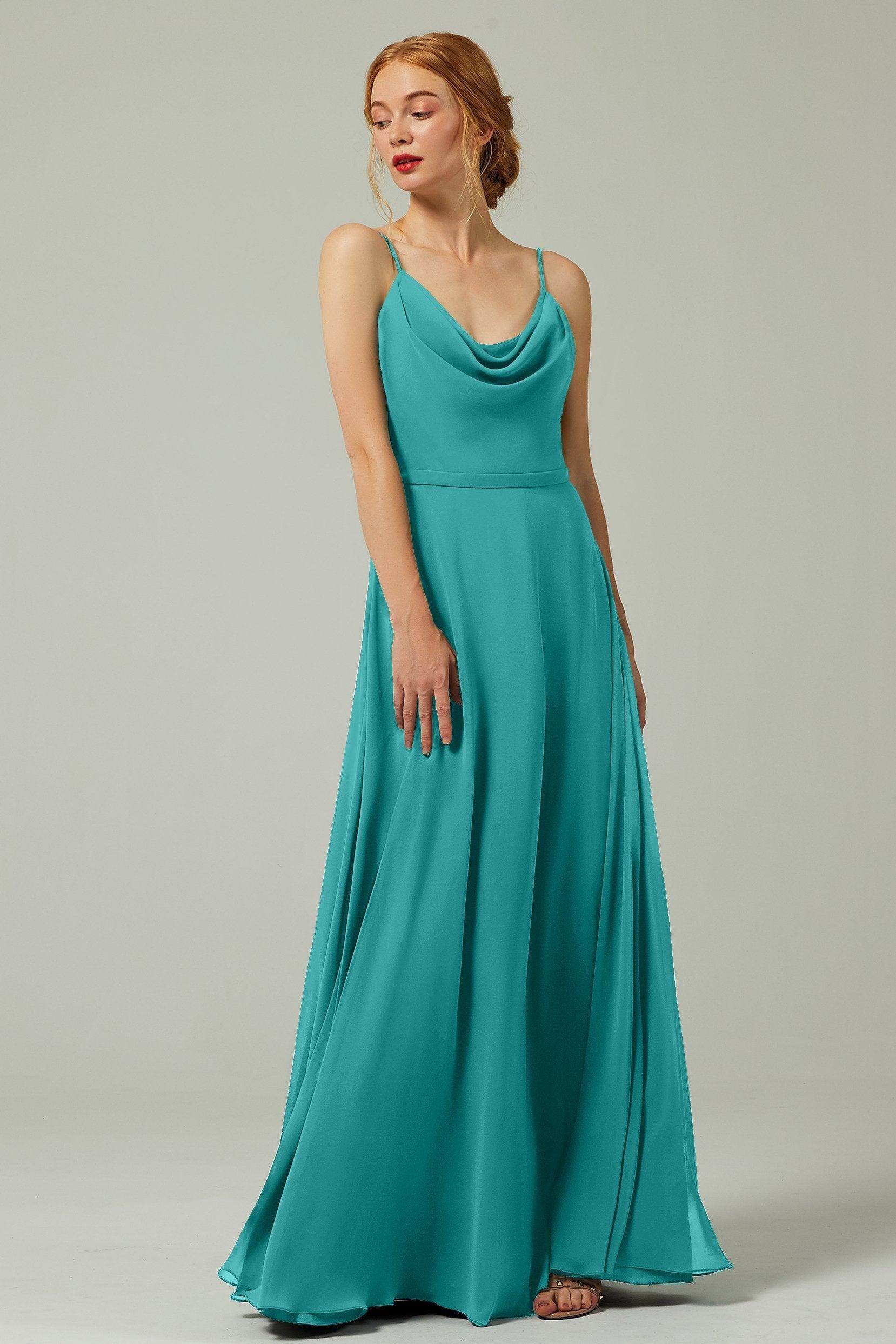 A-Line Floor Length Chiffon Bridesmaid Dress CB0322