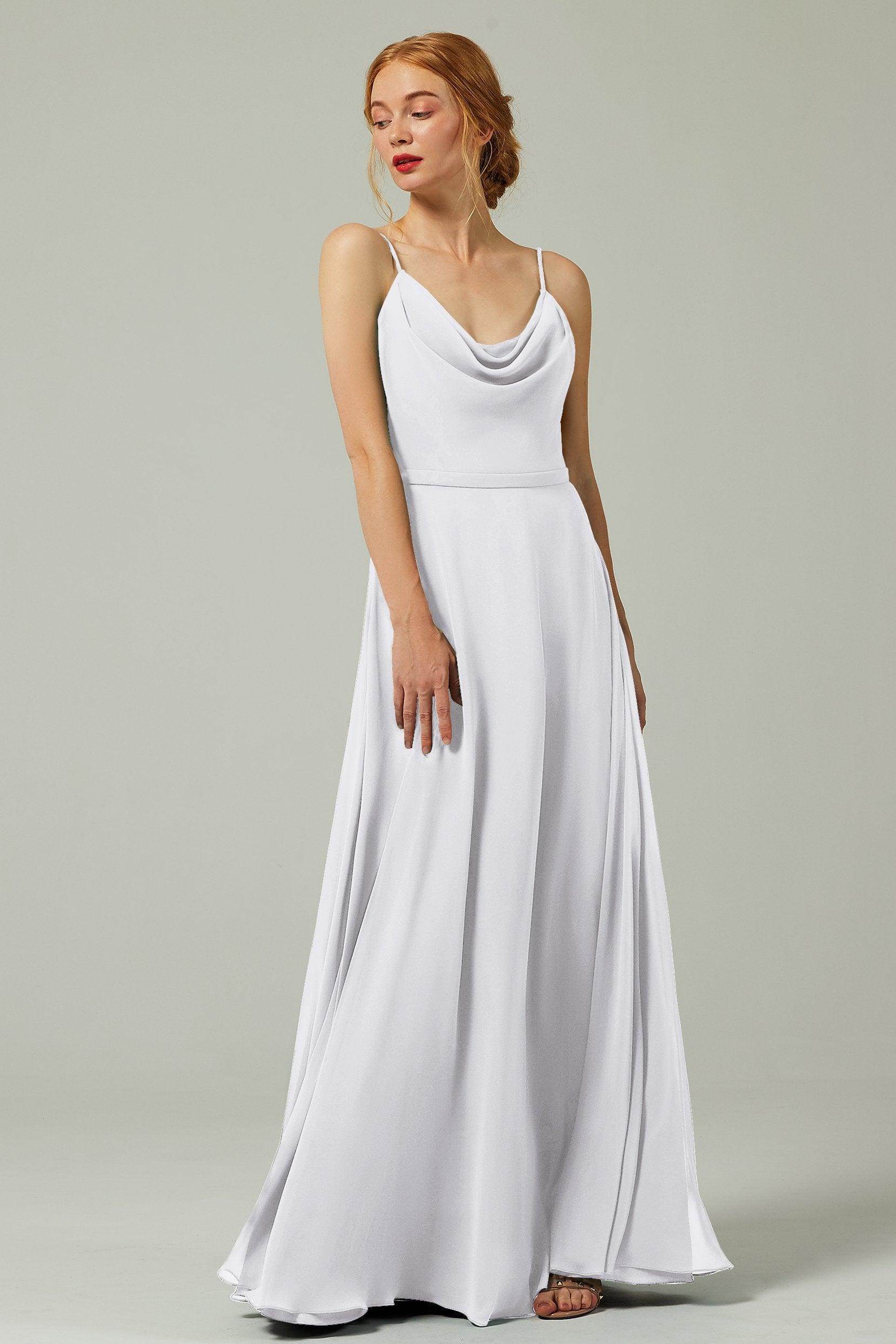 A-Line Floor Length Chiffon Bridesmaid Dress CB0322