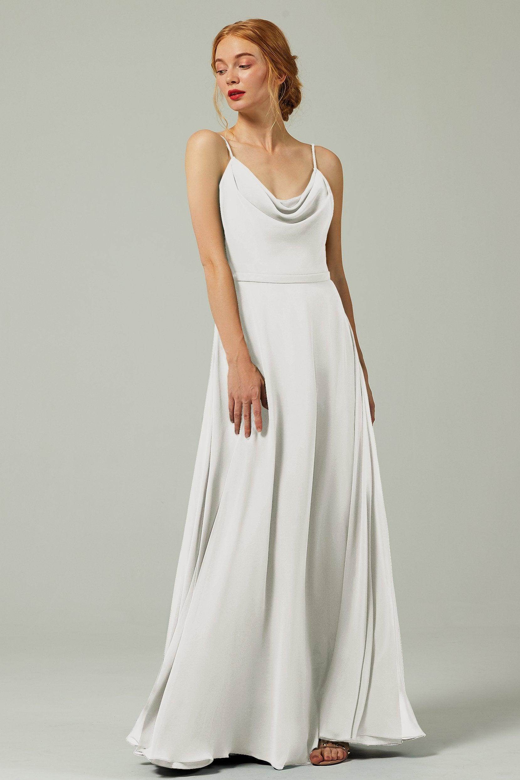 A-Line Floor Length Chiffon Bridesmaid Dress CB0322