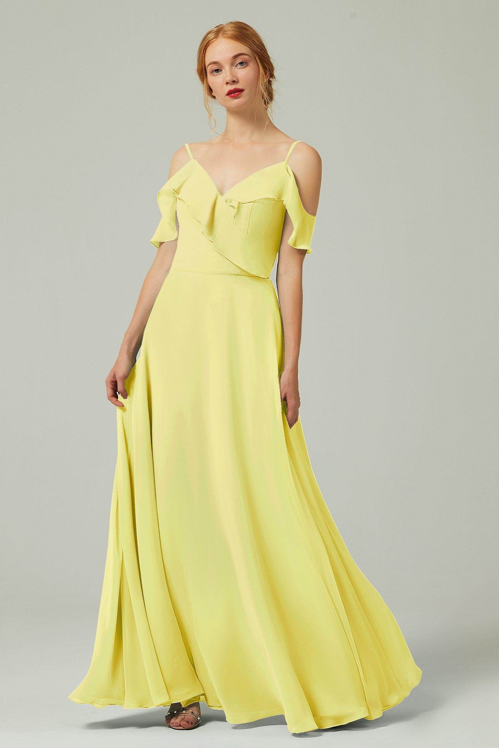 A-Line Floor Length Chiffon Bridesmaid Dress CB0326