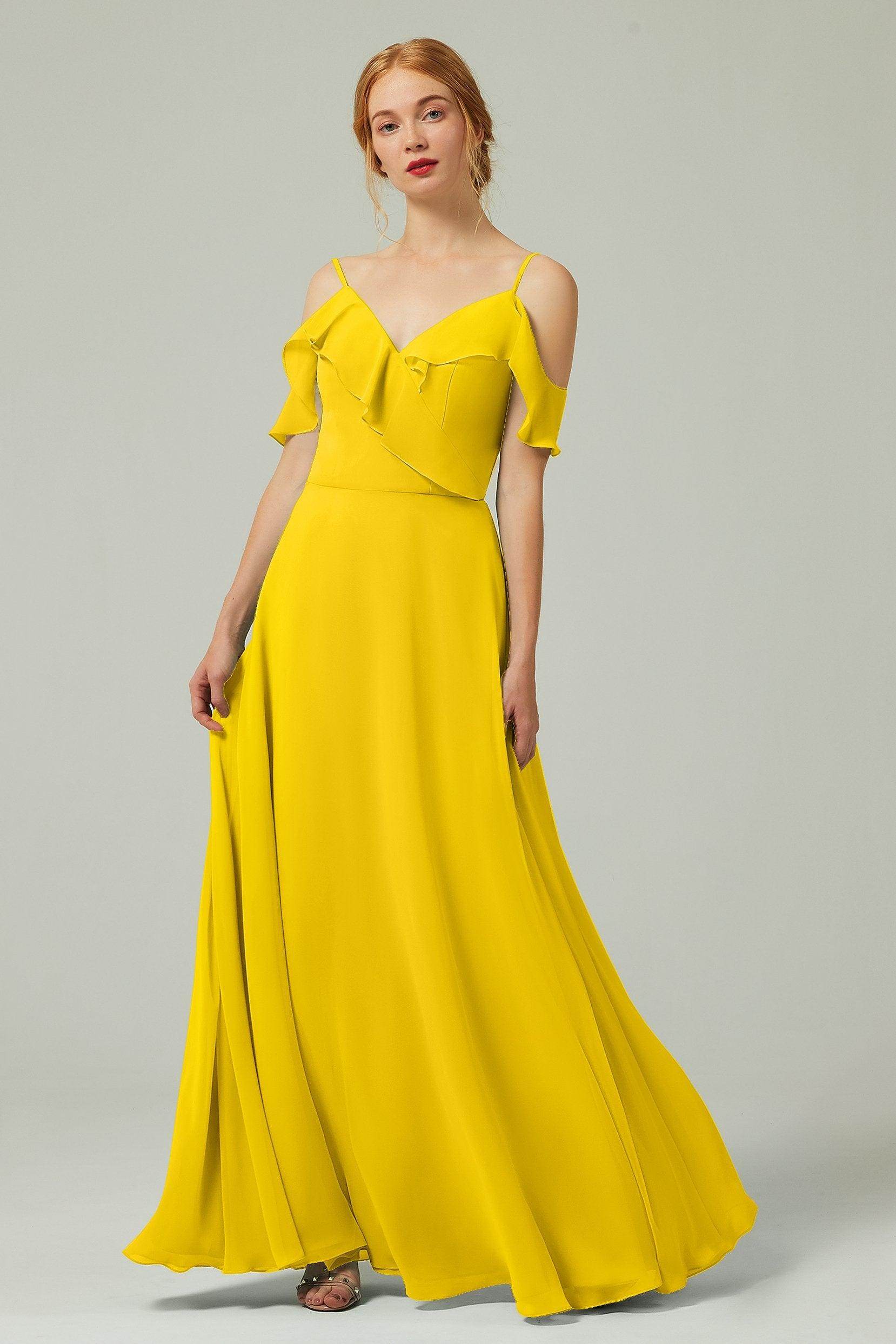 A-Line Floor Length Chiffon Bridesmaid Dress CB0326