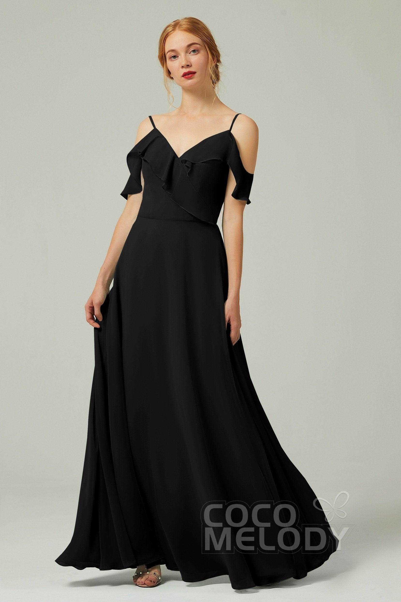 A-Line Floor Length Chiffon Bridesmaid Dress CB0326