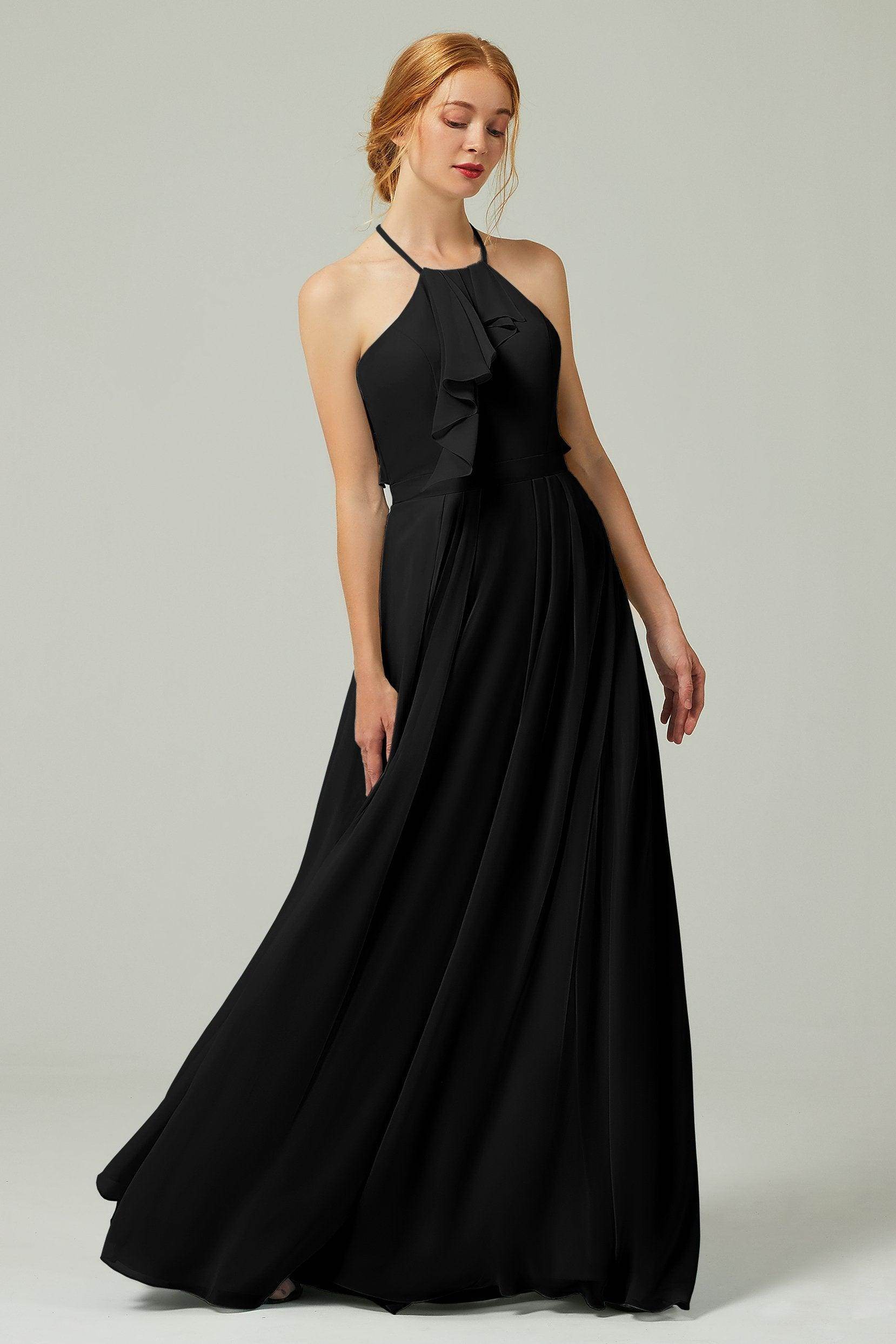 A-Line Floor Length Chiffon Bridesmaid Dress CB0328
