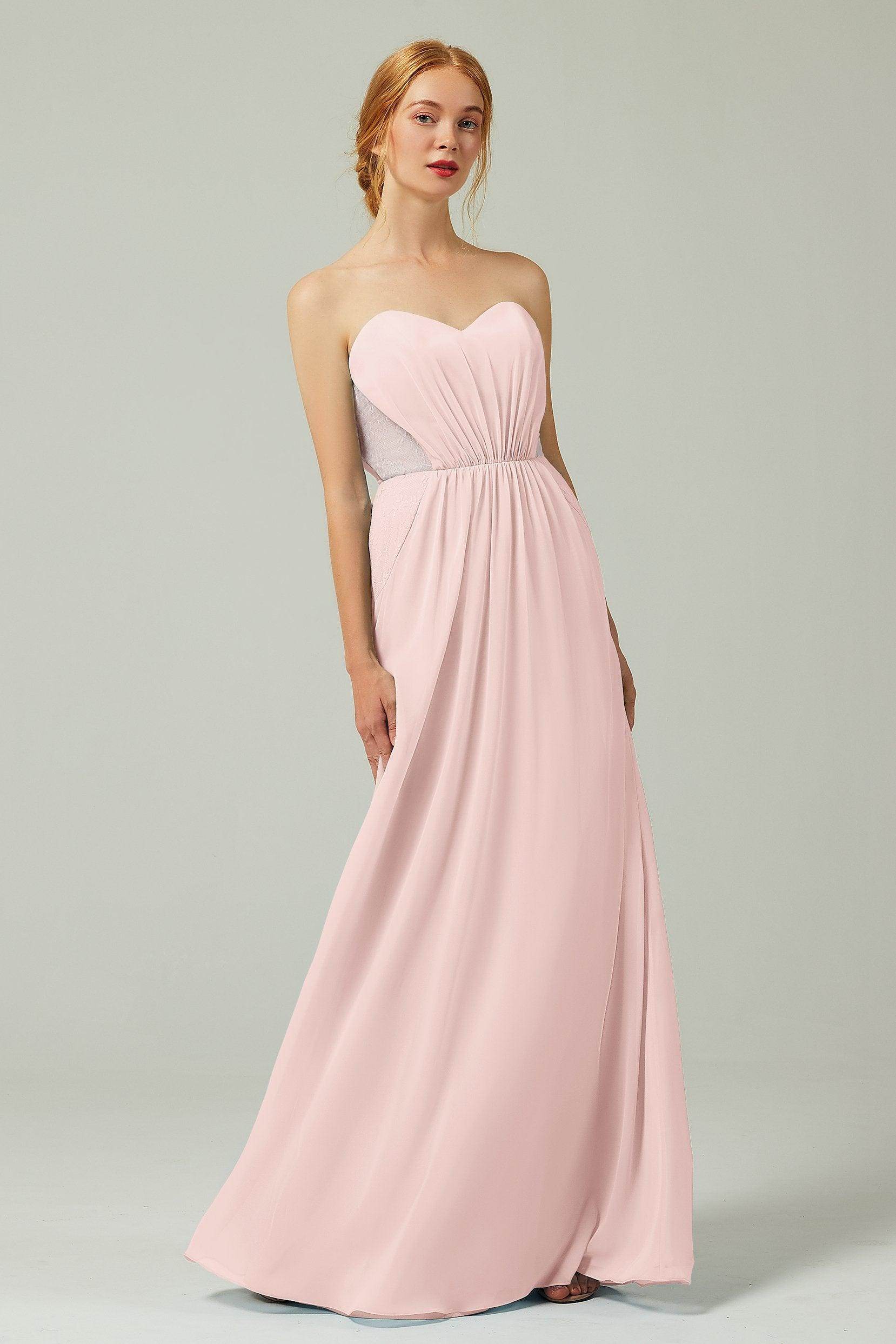 Sheath-Column Floor Length Chiffon Bridesmaid Dress CB0330