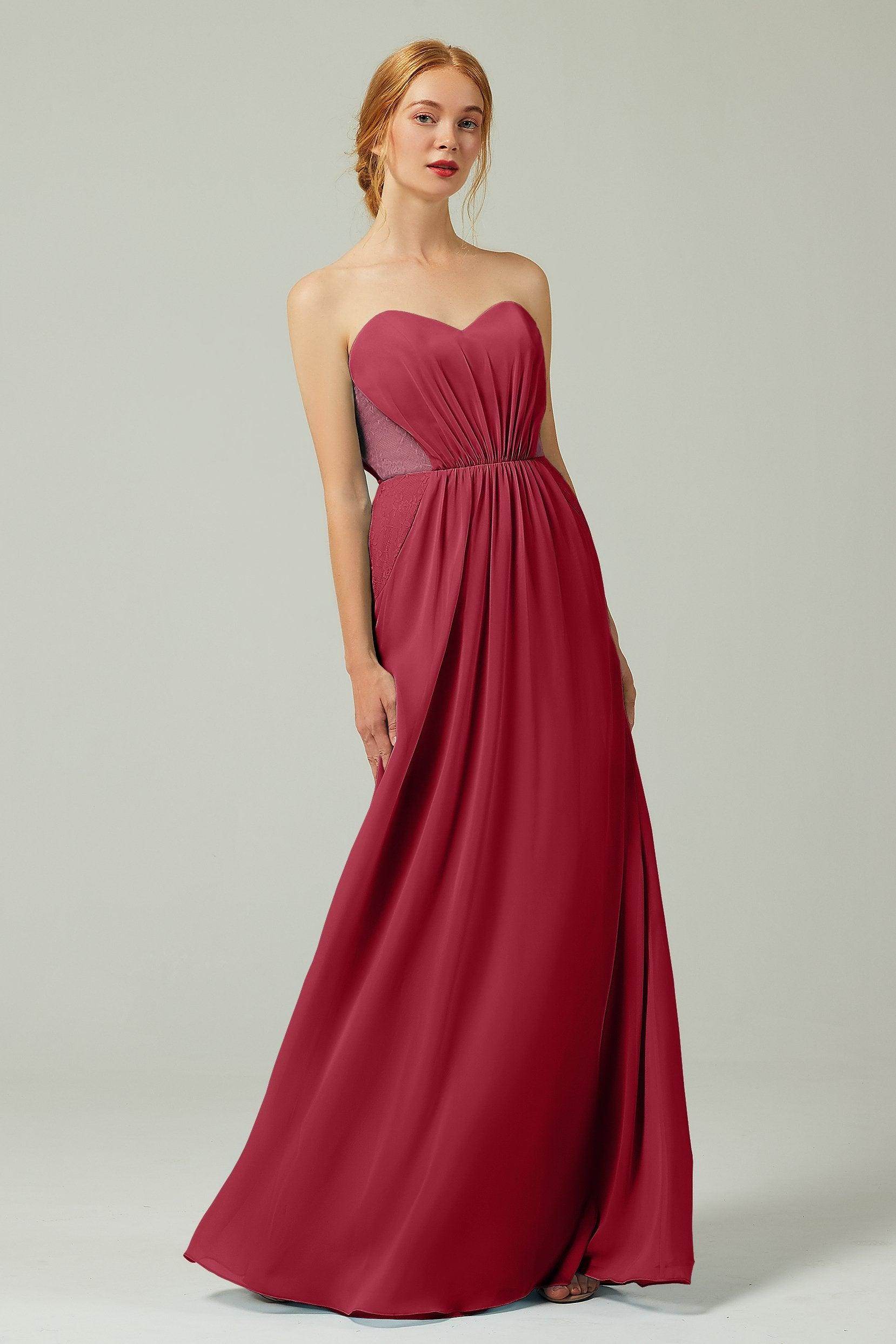 Sheath-Column Floor Length Chiffon Bridesmaid Dress CB0330