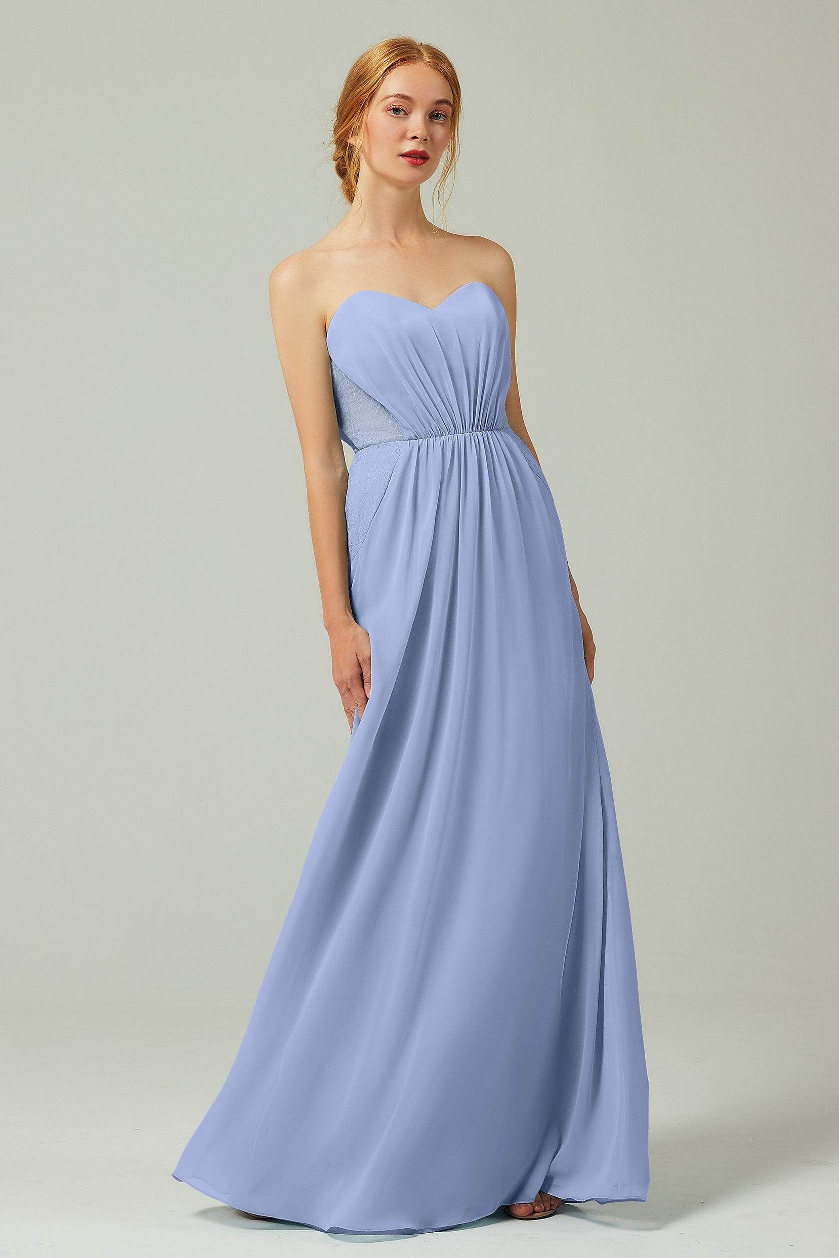 Sheath-Column Floor Length Chiffon Bridesmaid Dress CB0330
