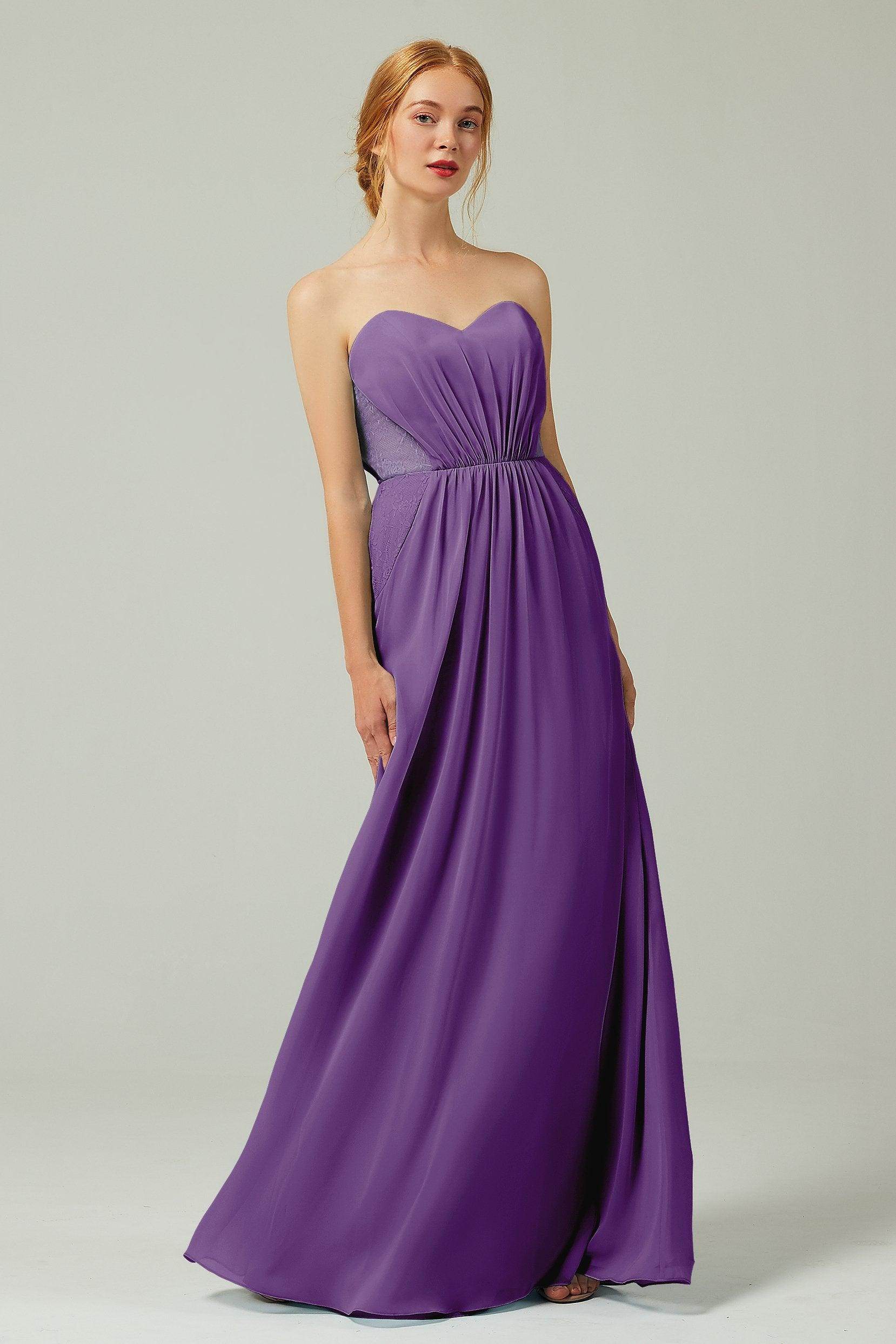 Sheath-Column Floor Length Chiffon Bridesmaid Dress CB0330