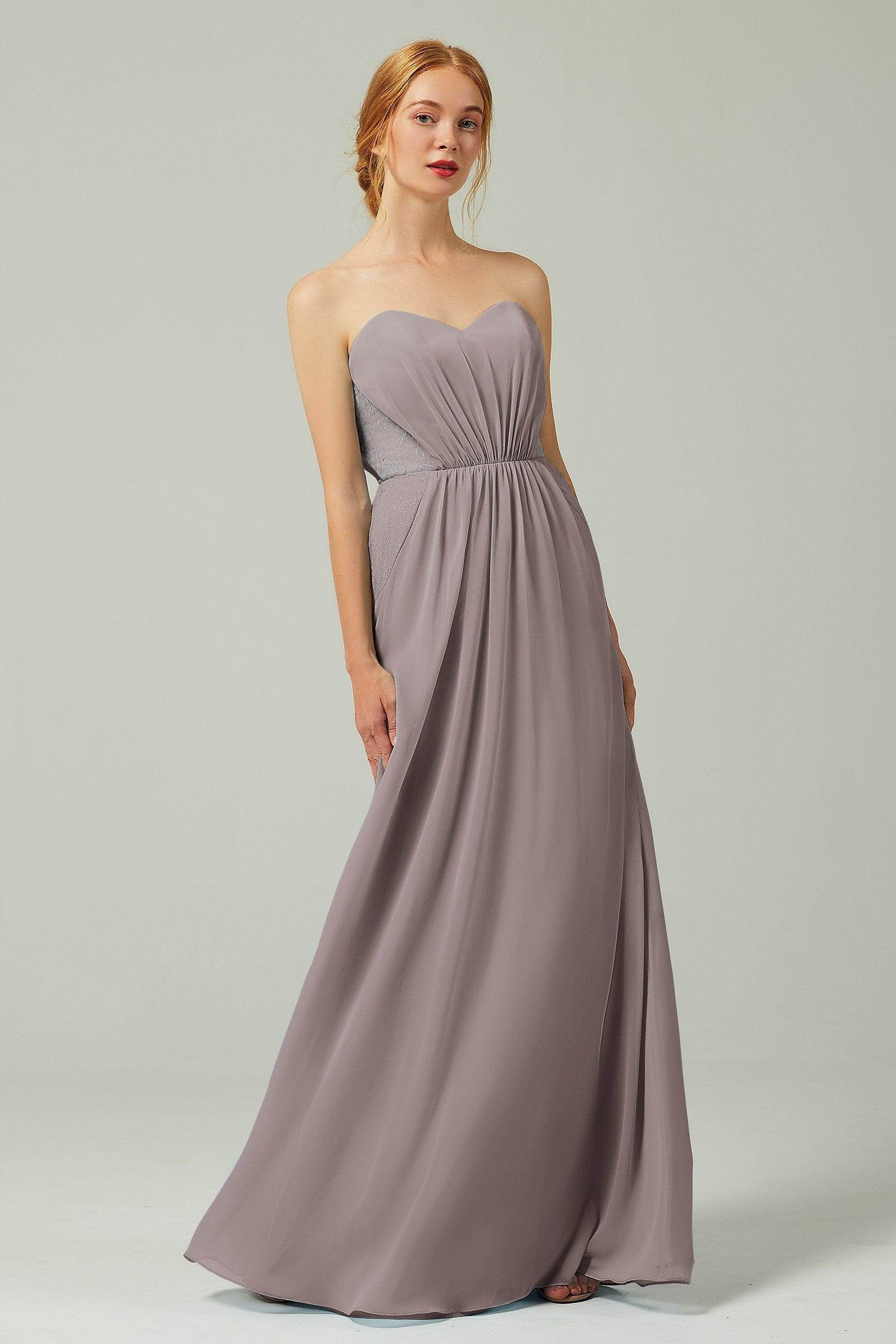 Sheath-Column Floor Length Chiffon Bridesmaid Dress CB0330