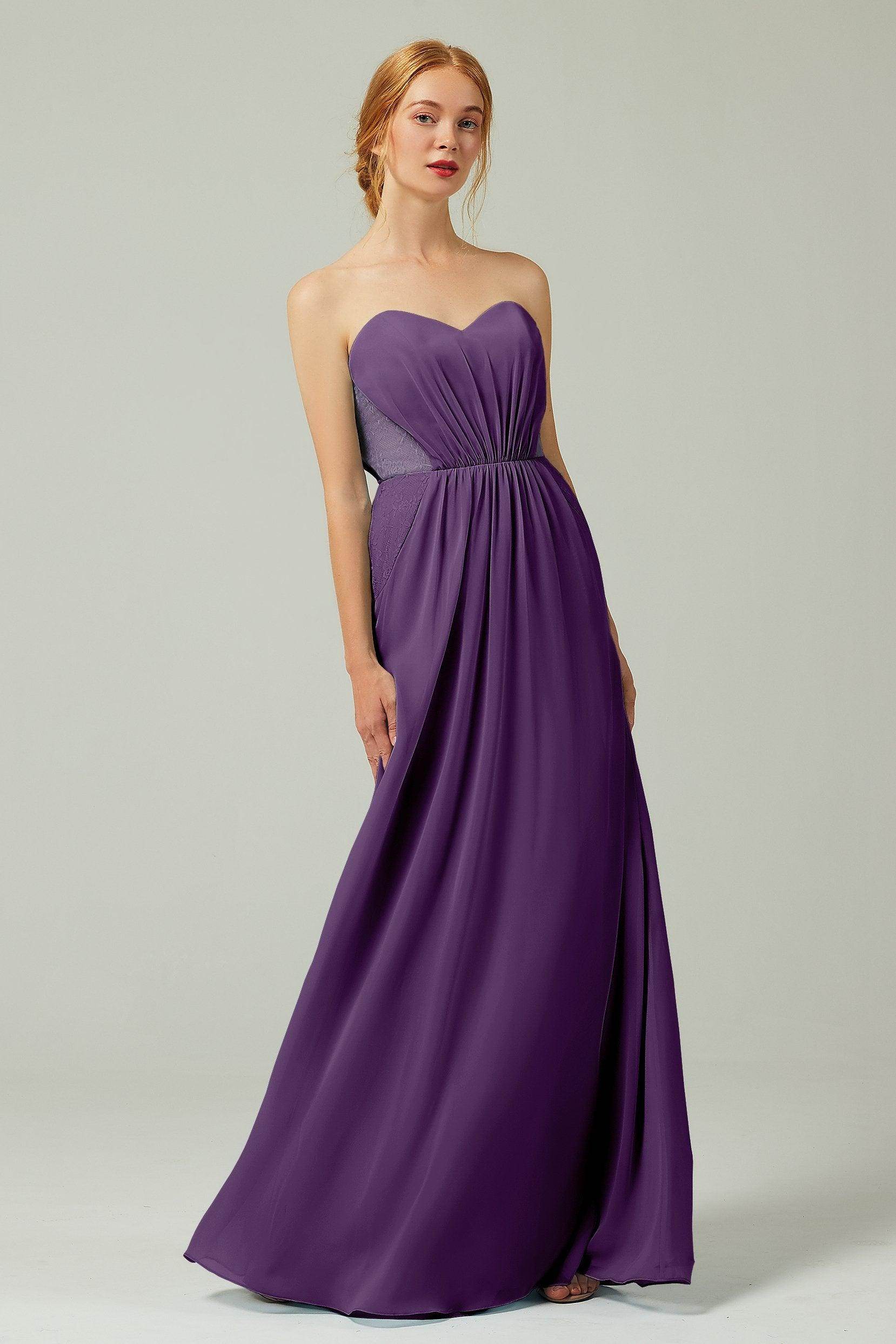 Sheath-Column Floor Length Chiffon Bridesmaid Dress CB0330