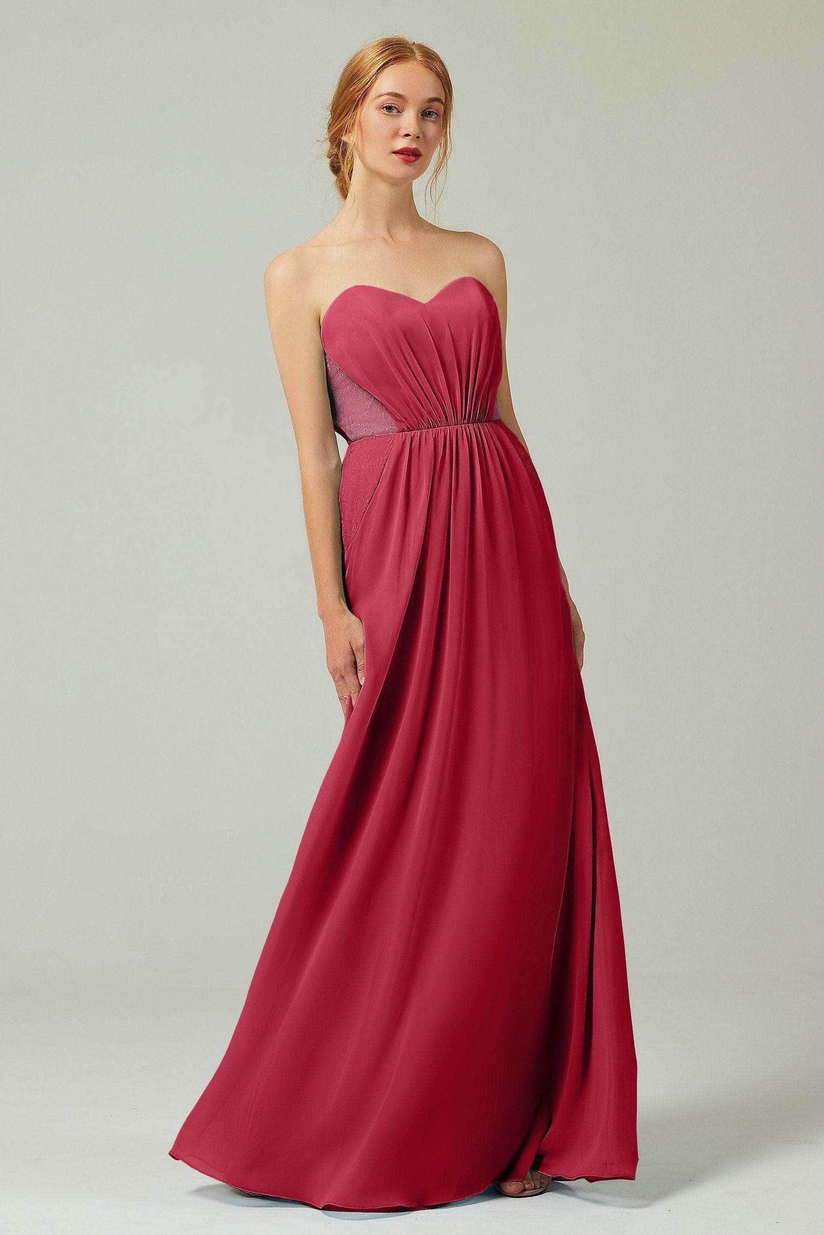 Sheath-Column Floor Length Chiffon Bridesmaid Dress CB0330