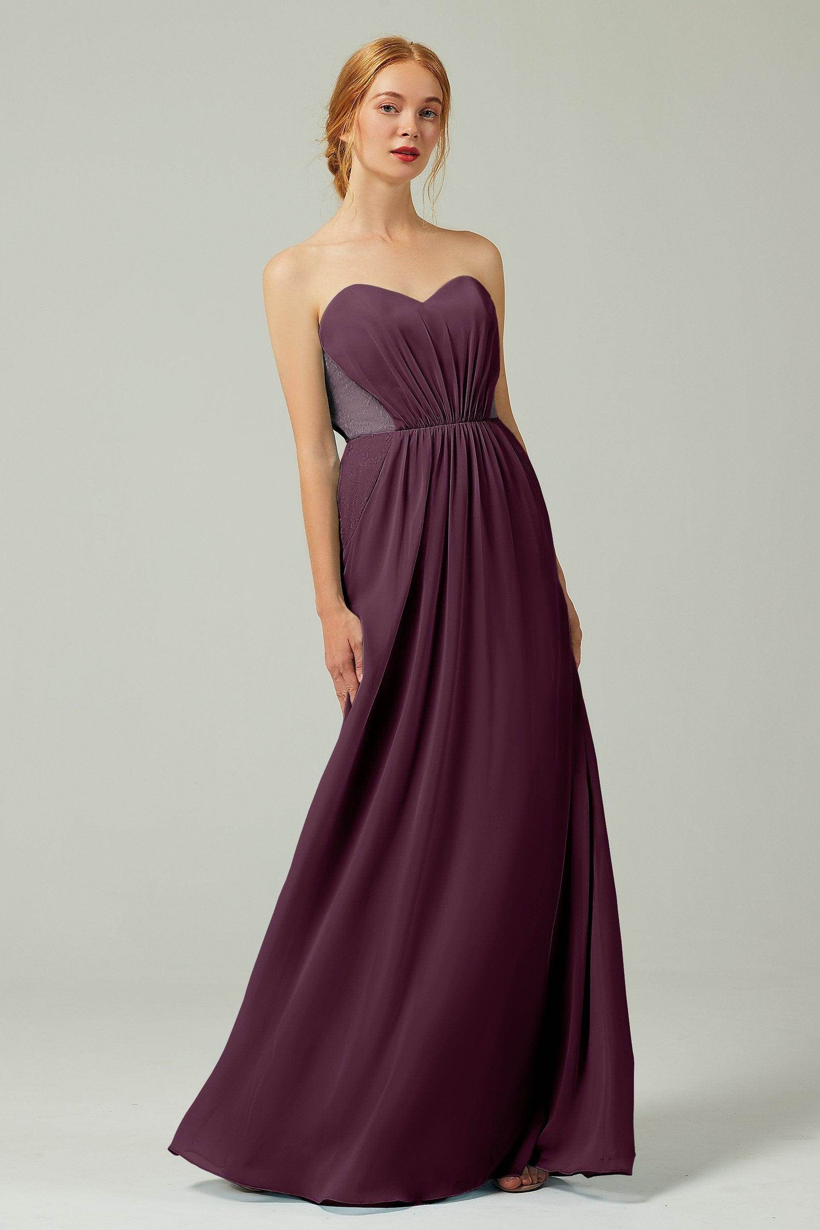 Sheath-Column Floor Length Chiffon Bridesmaid Dress CB0330