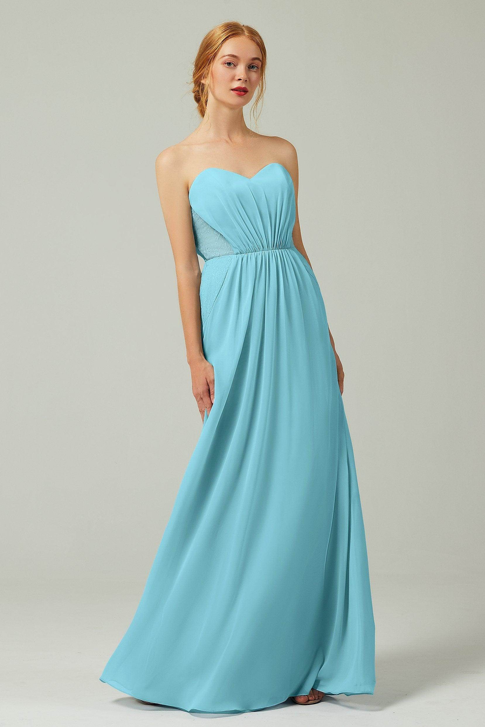 Sheath-Column Floor Length Chiffon Bridesmaid Dress CB0330
