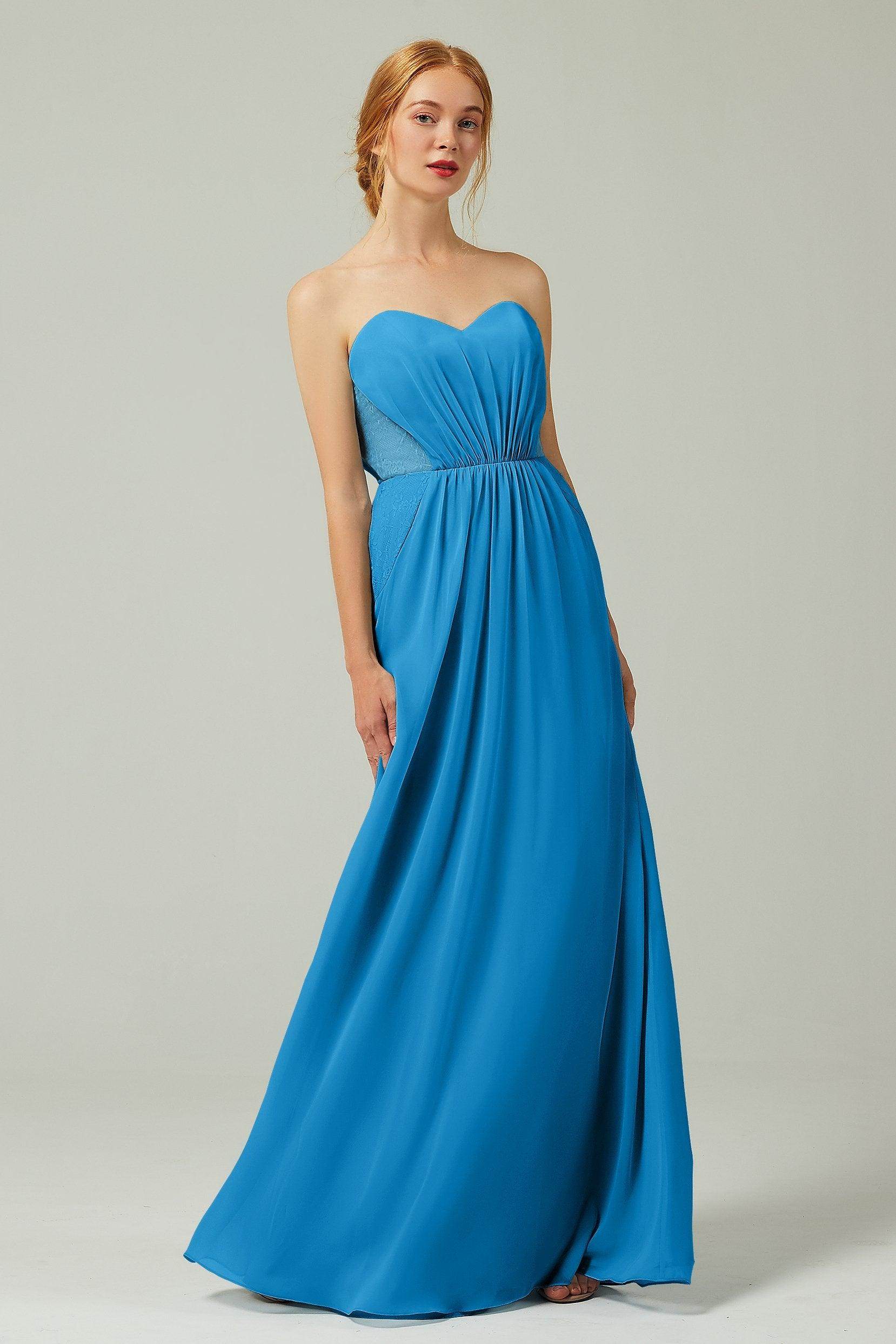 Sheath-Column Floor Length Chiffon Bridesmaid Dress CB0330