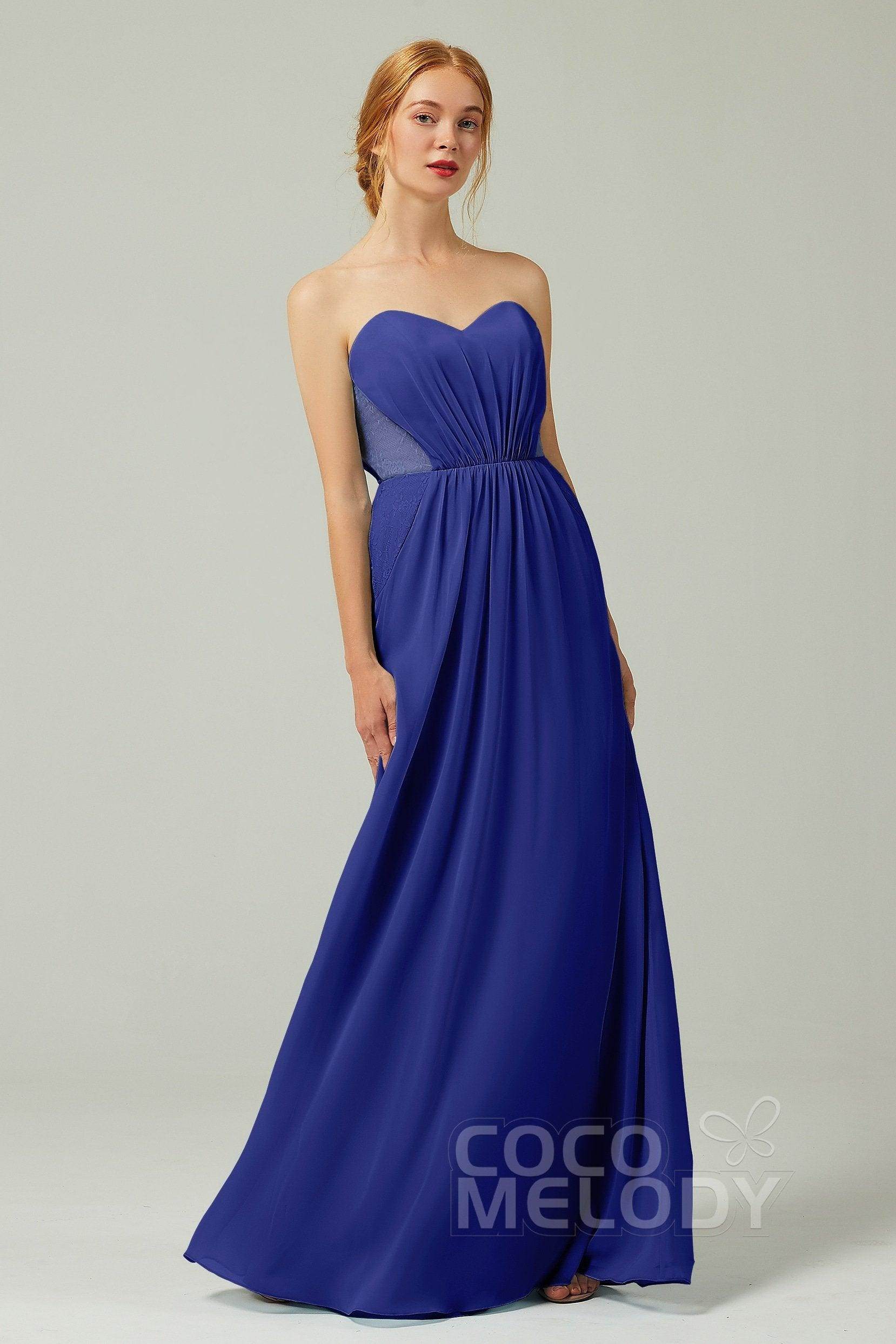 Sheath-Column Floor Length Chiffon Bridesmaid Dress CB0330