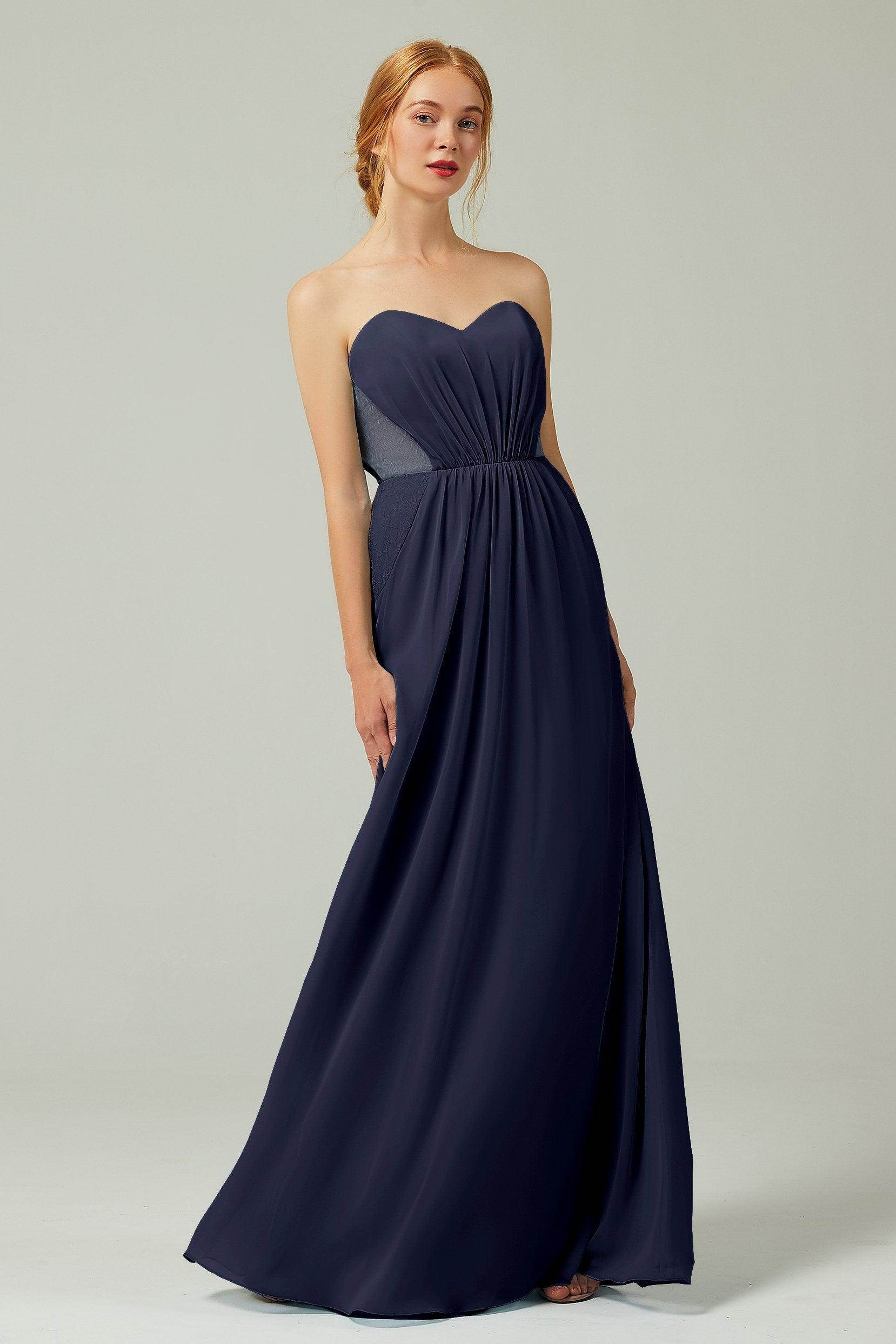 Sheath-Column Floor Length Chiffon Bridesmaid Dress CB0330