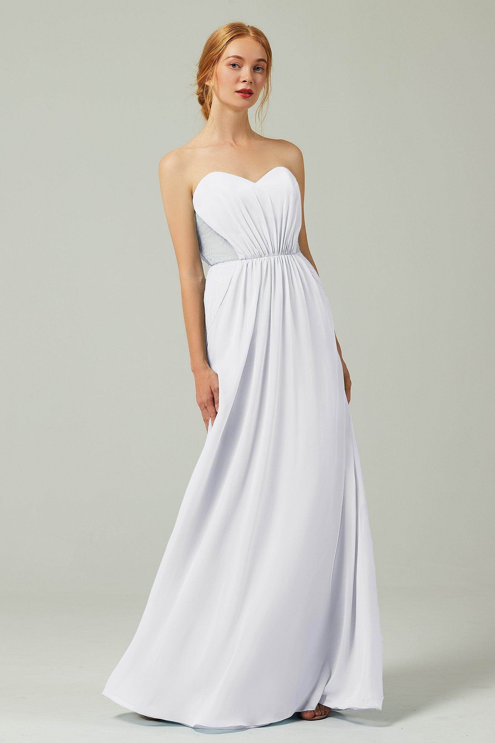 Sheath-Column Floor Length Chiffon Bridesmaid Dress CB0330