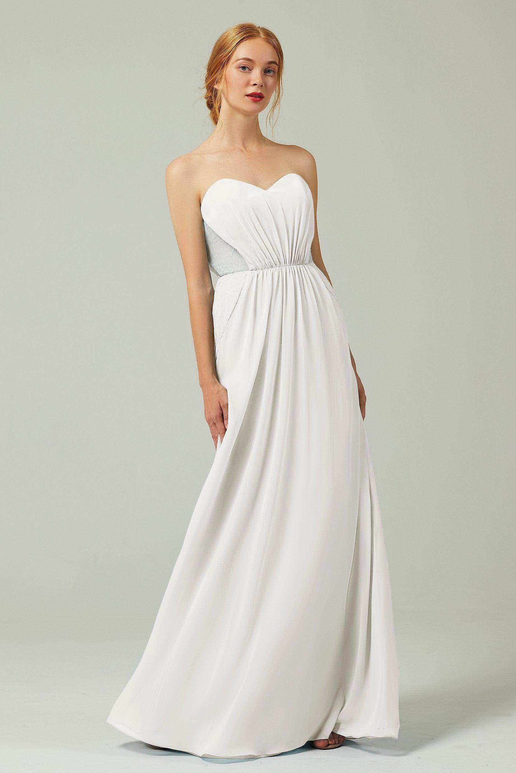 Sheath-Column Floor Length Chiffon Bridesmaid Dress CB0330