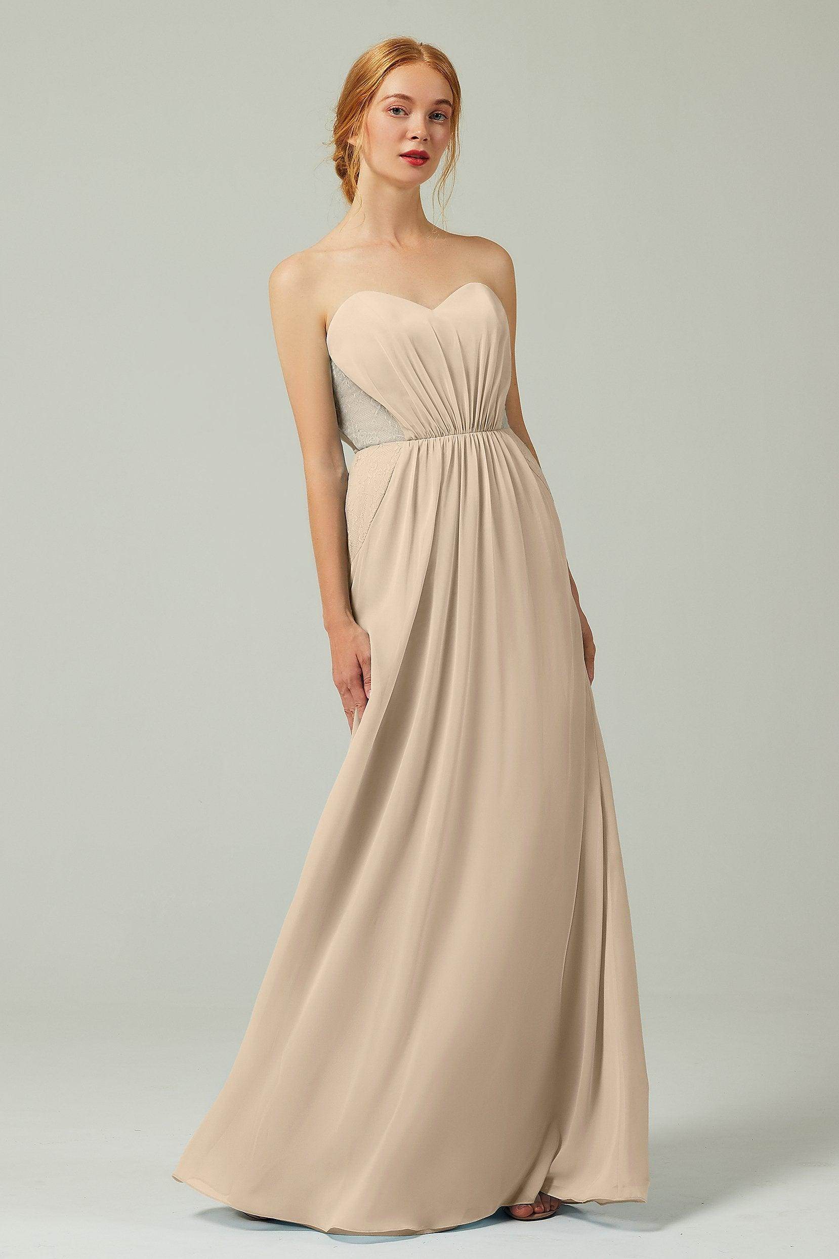 Sheath-Column Floor Length Chiffon Bridesmaid Dress CB0330