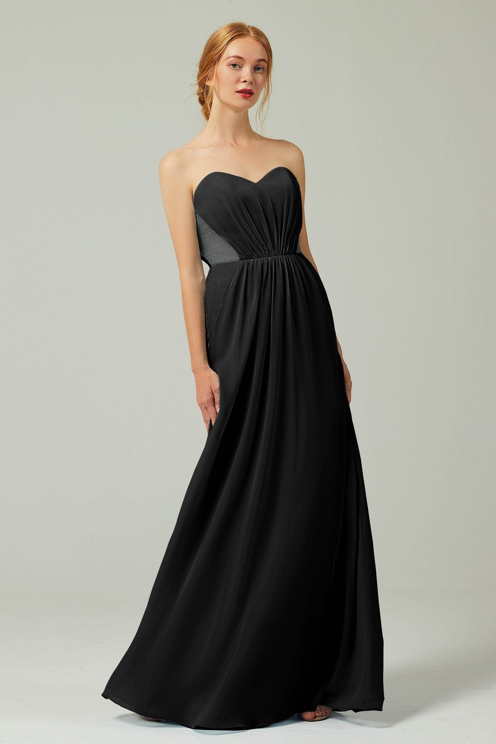 Sheath-Column Floor Length Chiffon Bridesmaid Dress CB0330