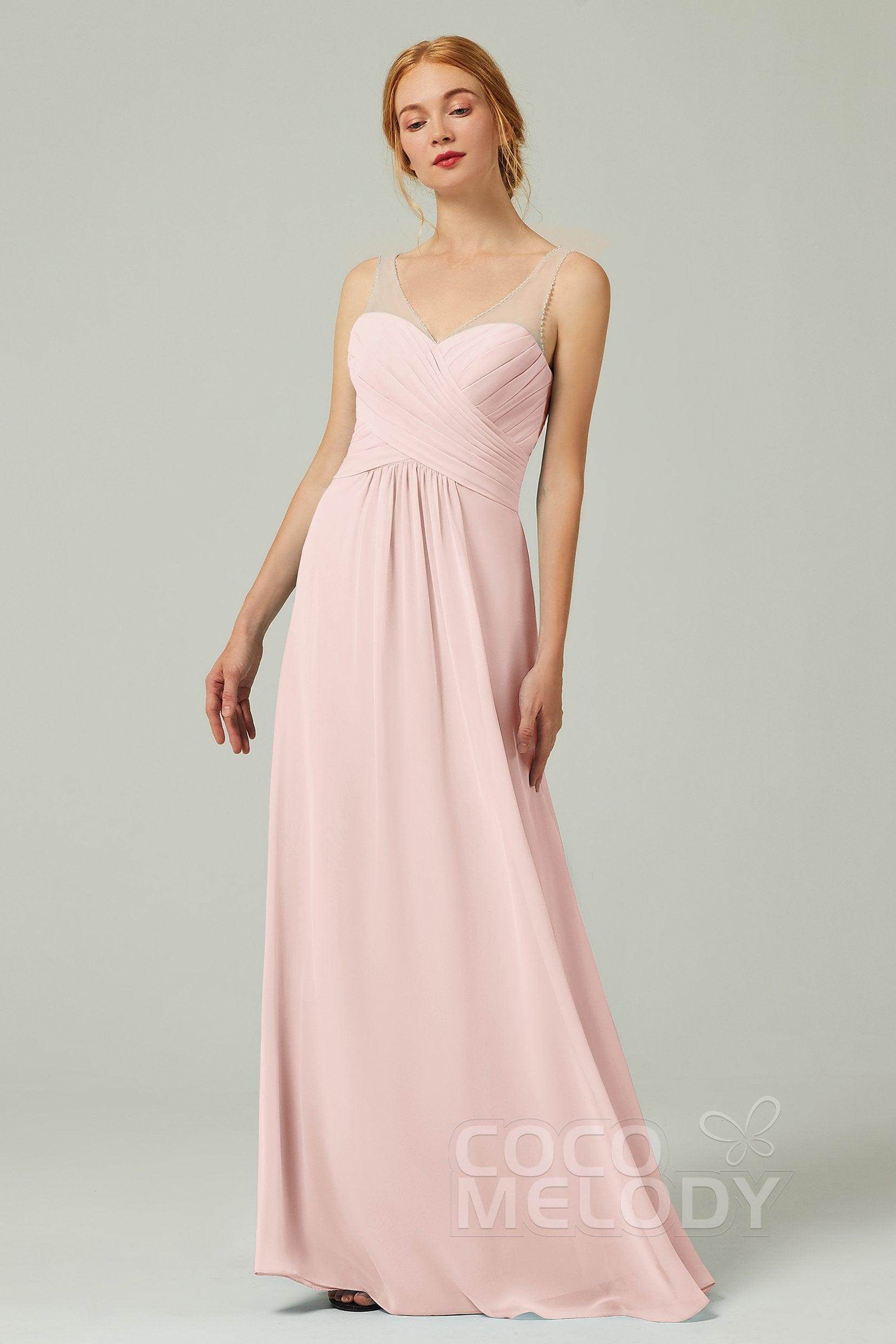 A-Line Floor Length Chiffon Bridesmaid Dress CB0331
