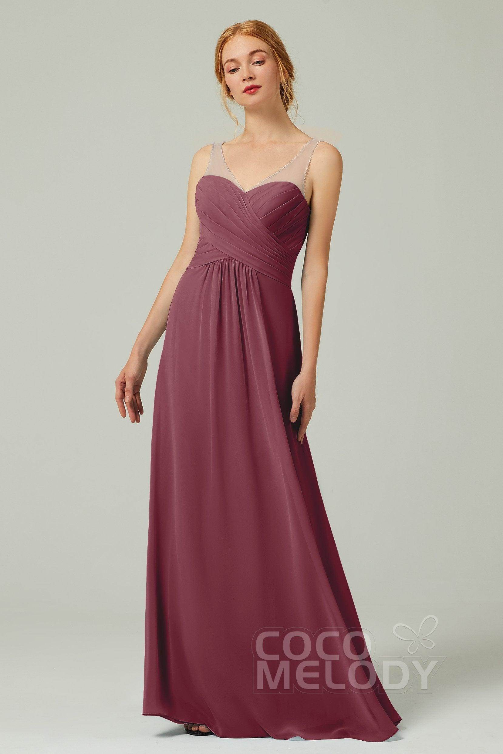 A-Line Floor Length Chiffon Bridesmaid Dress CB0331