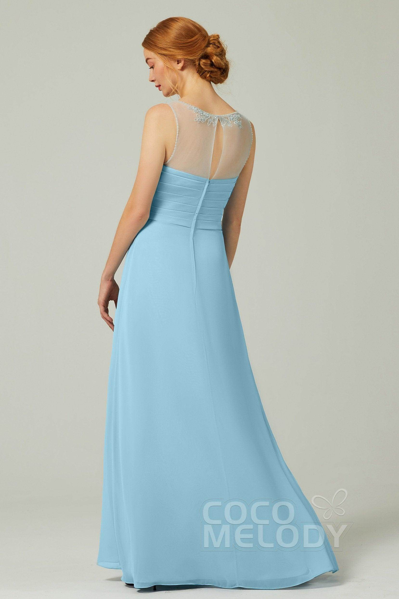 A-Line Floor Length Chiffon Bridesmaid Dress CB0331