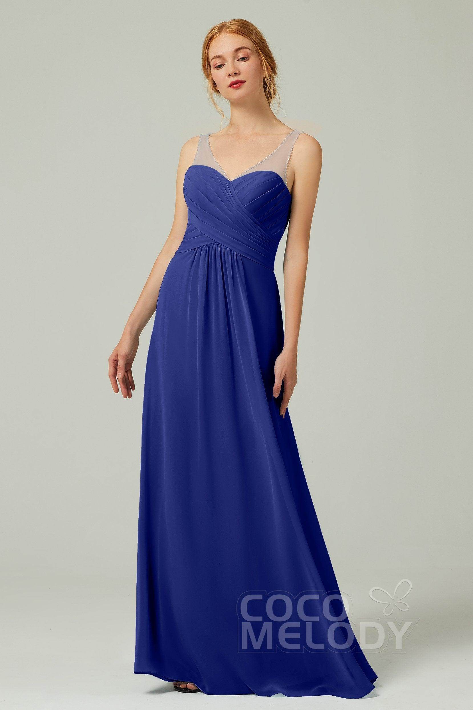 A-Line Floor Length Chiffon Bridesmaid Dress CB0331