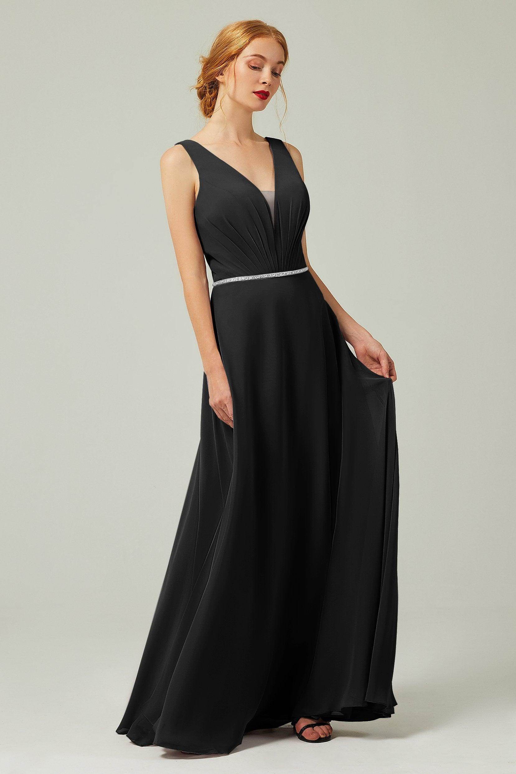 A-Line Floor Length Chiffon Bridesmaid Dress CB0332