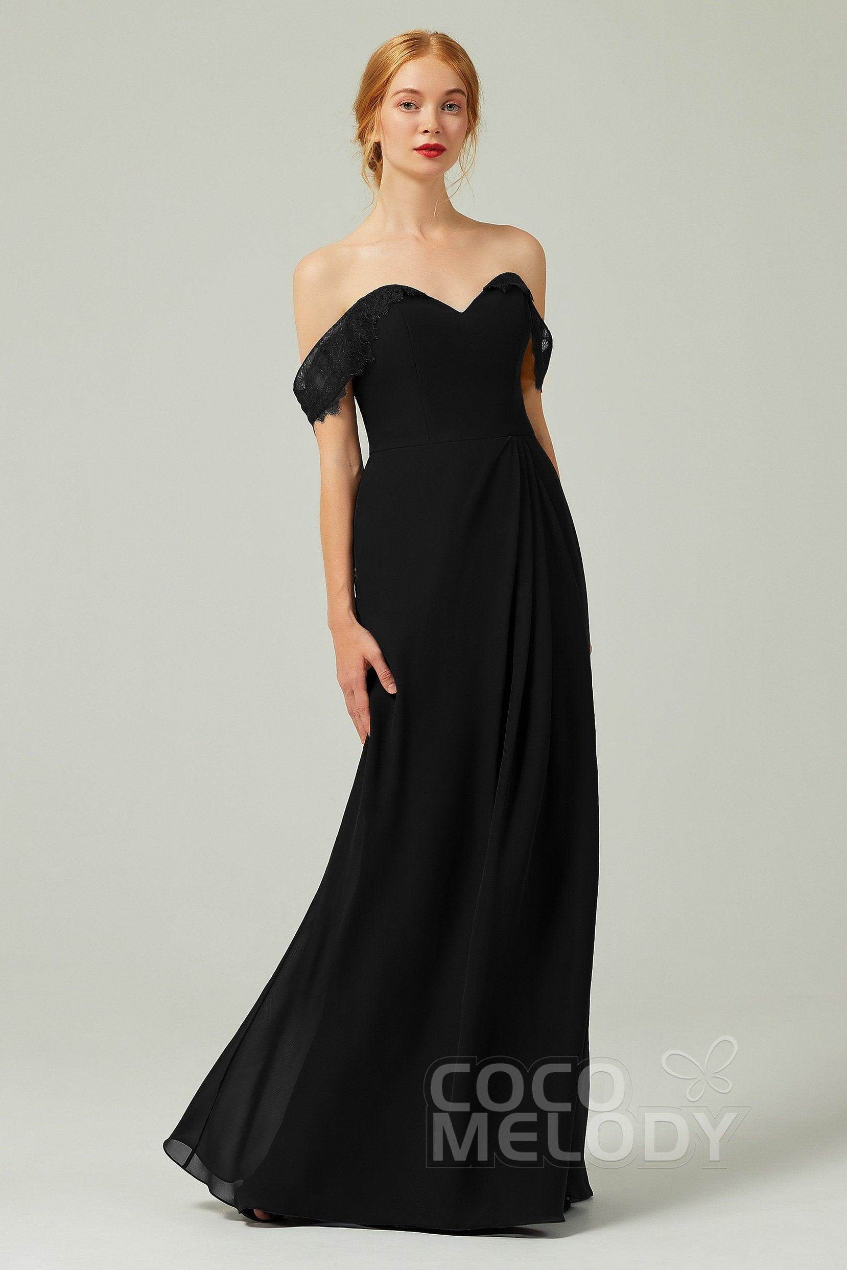Sheath-Column Floor Length Chiffon Bridesmaid Dress Formal Dresses CB0338