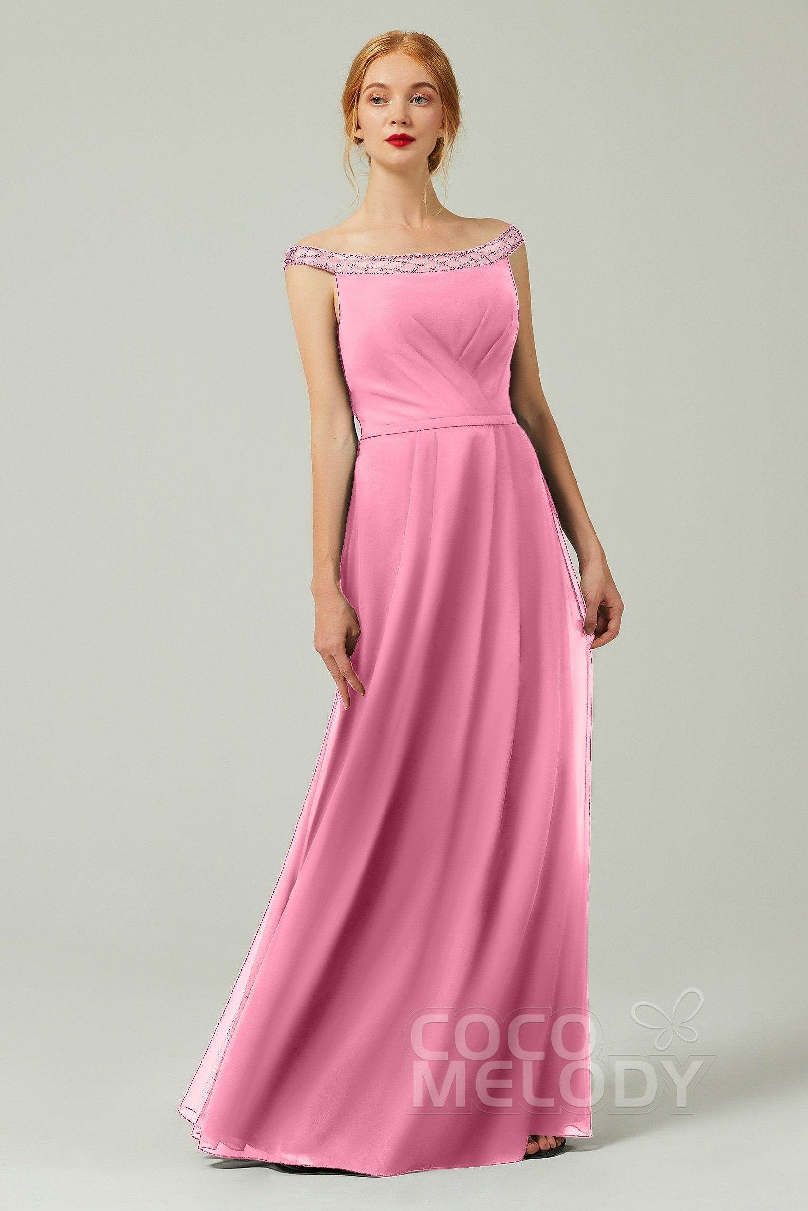 A-Line Floor Length Chiffon Bridesmaid Dress Formal Dresses CB0339