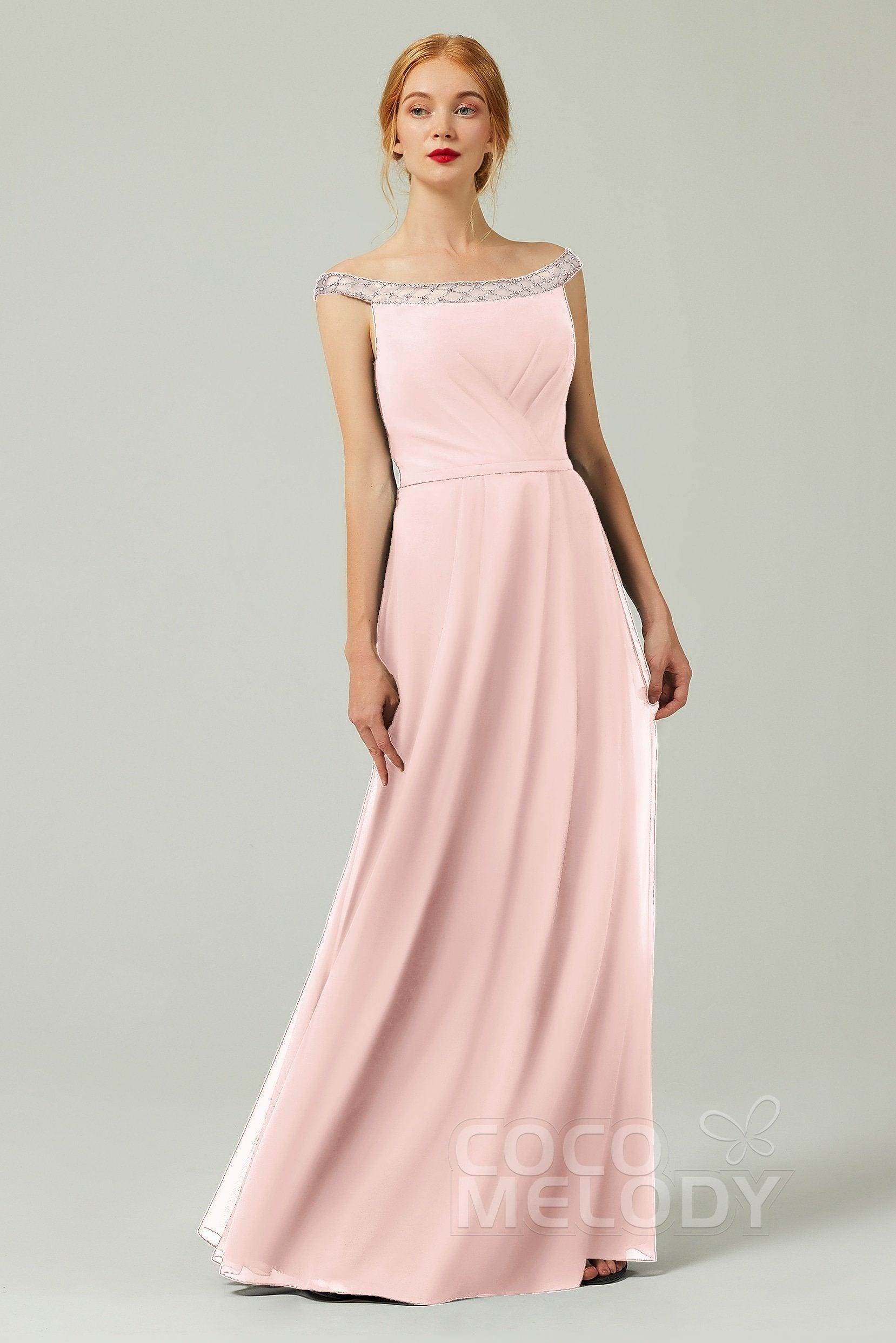 A-Line Floor Length Chiffon Bridesmaid Dress Formal Dresses CB0339