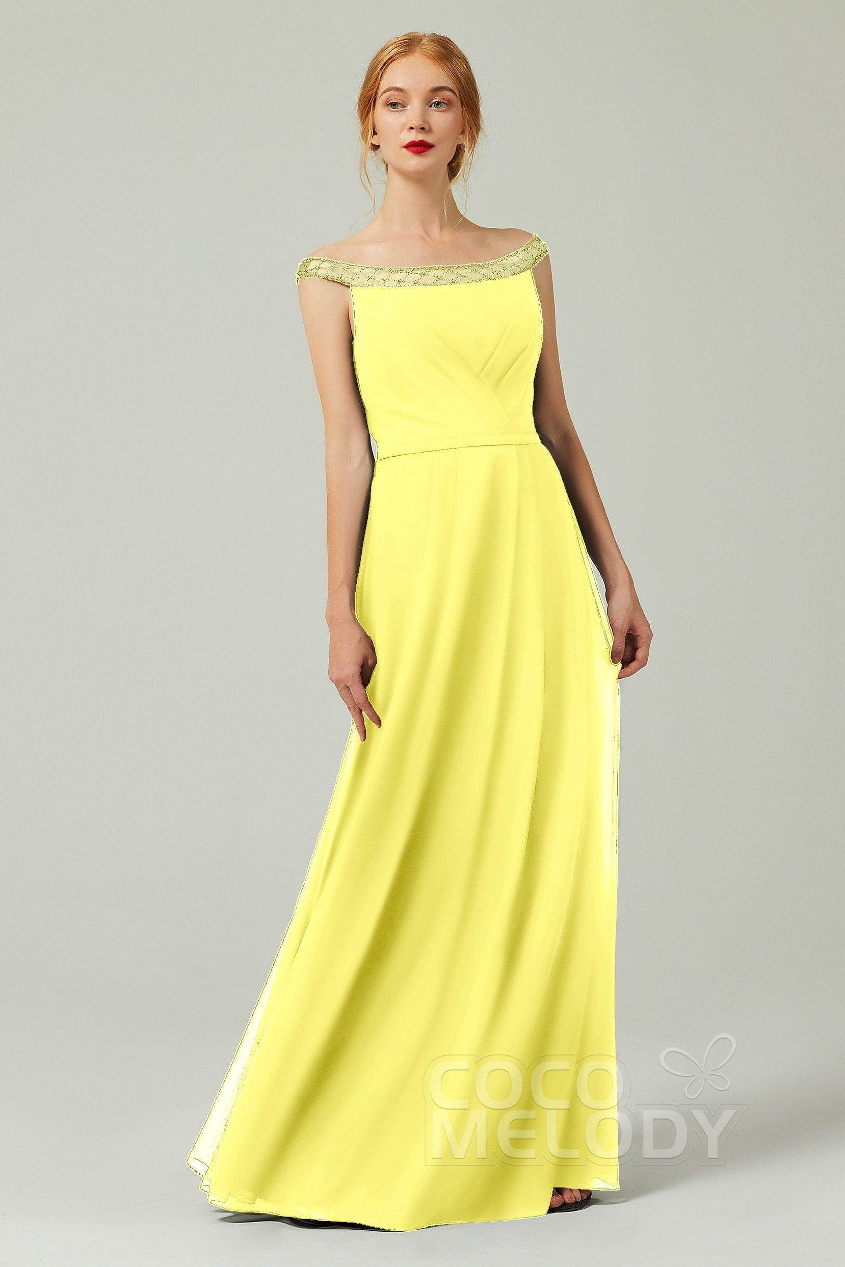 A-Line Floor Length Chiffon Bridesmaid Dress Formal Dresses CB0339
