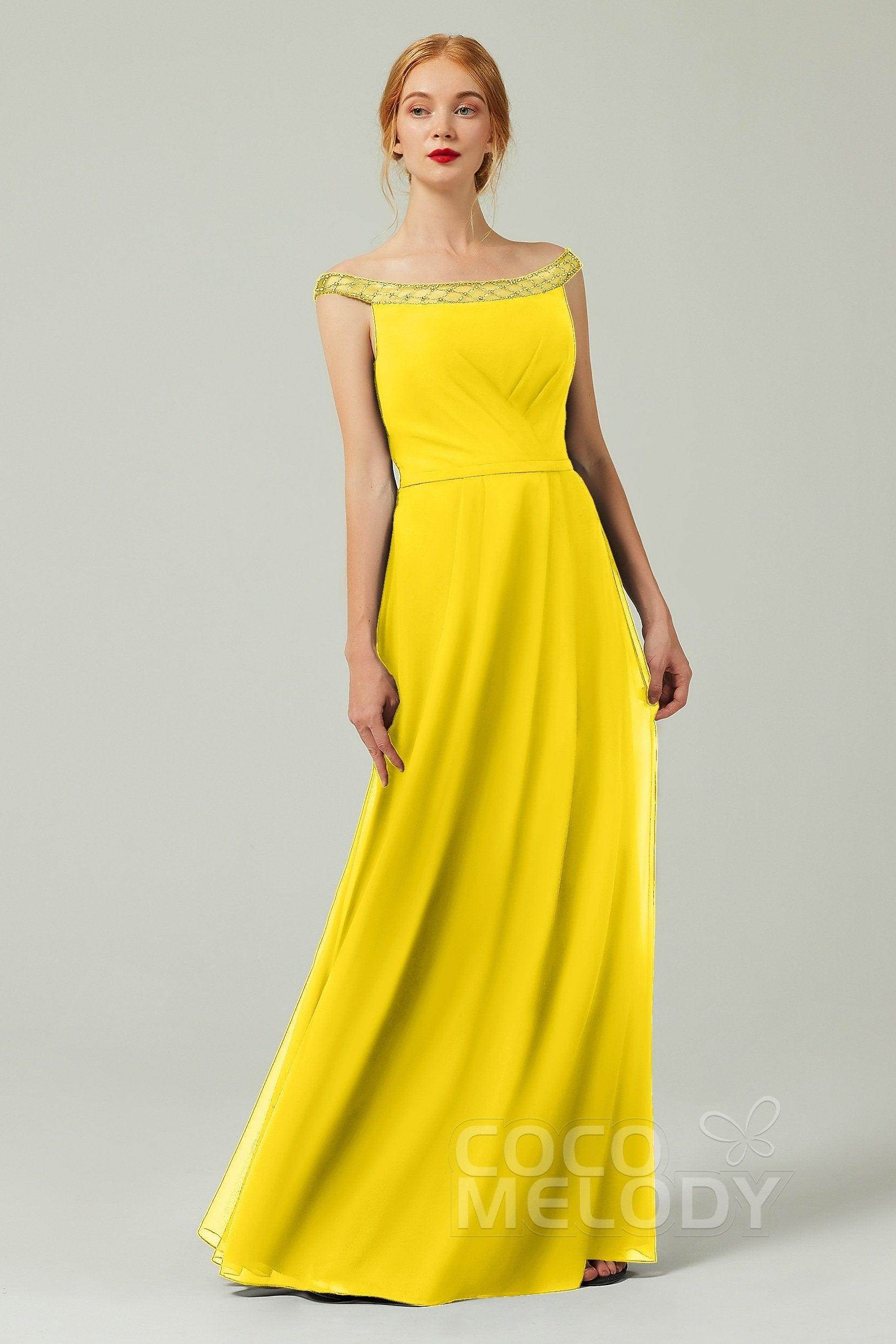 A-Line Floor Length Chiffon Bridesmaid Dress Formal Dresses CB0339