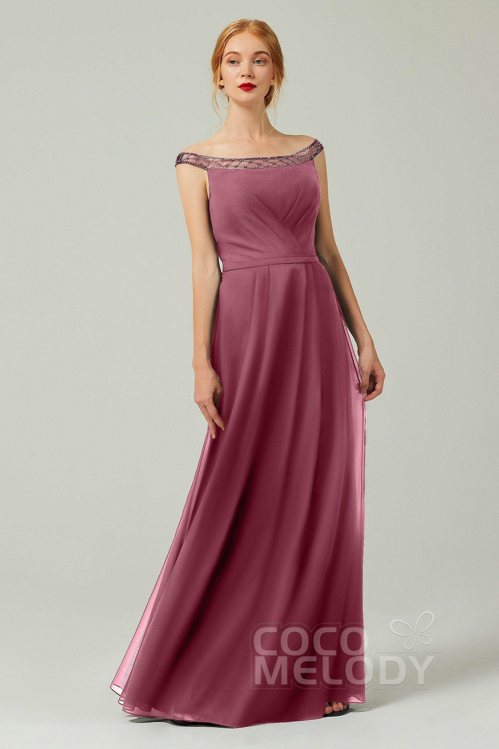 A-Line Floor Length Chiffon Bridesmaid Dress Formal Dresses CB0339