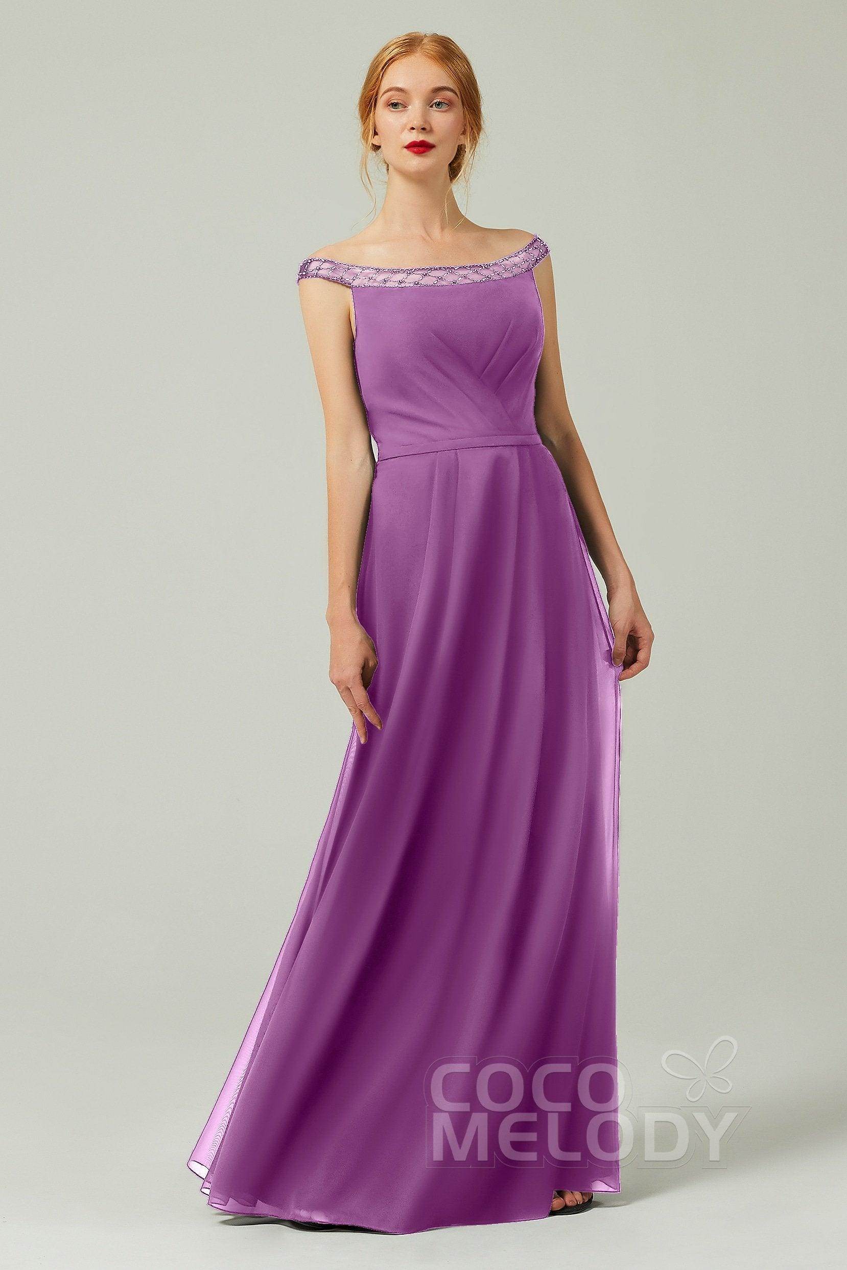 A-Line Floor Length Chiffon Bridesmaid Dress Formal Dresses CB0339